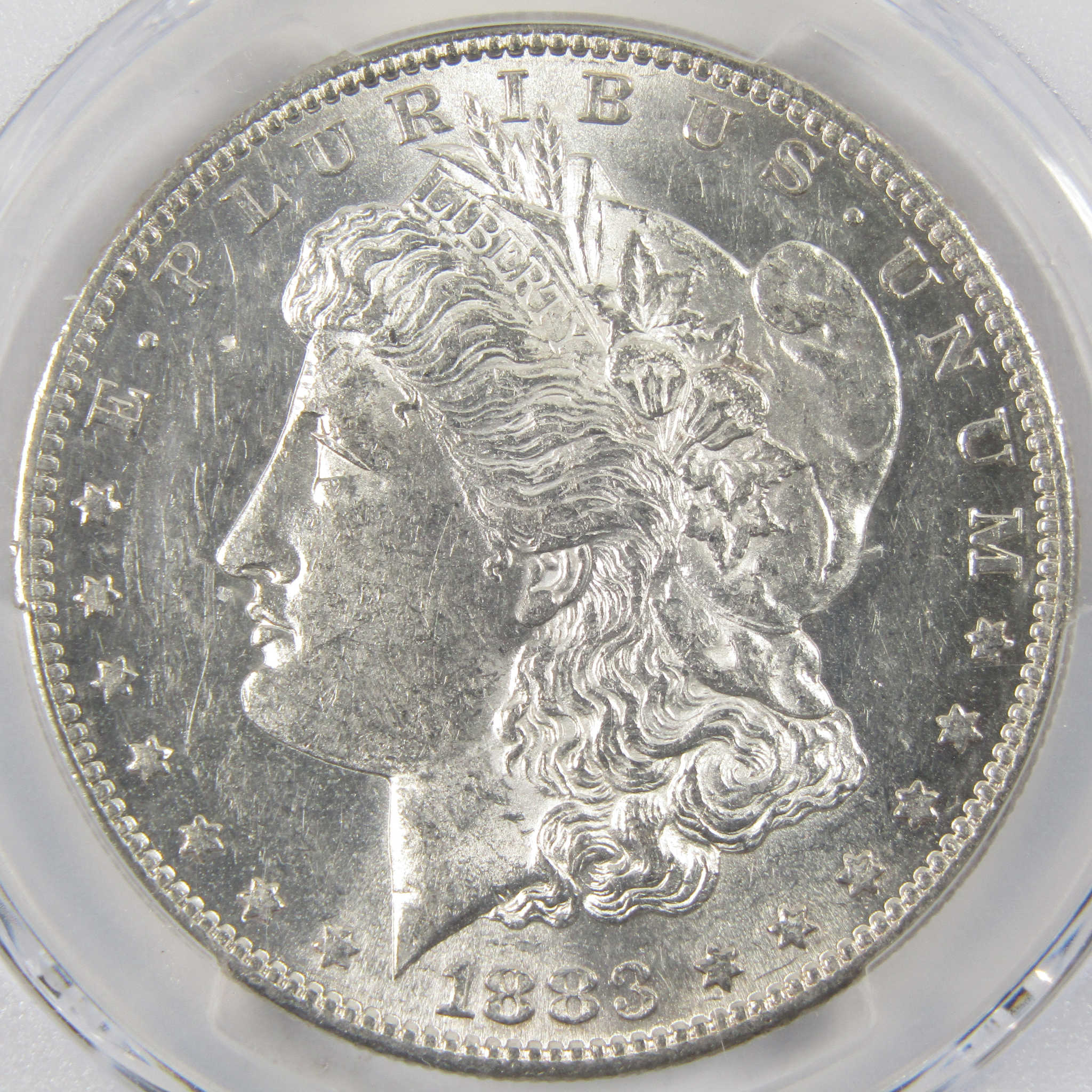 1883 S Morgan Dollar AU 58 PCGS 90% Silver $1 Coin SKU:I9734 - Morgan coin - Morgan silver dollar - Morgan silver dollar for sale - Profile Coins &amp; Collectibles