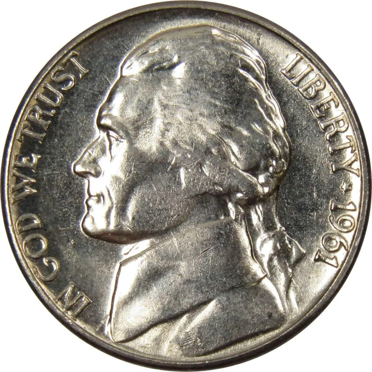 1961 D Jefferson Nickel Uncirculated Mint State 5c Coin Collectible
