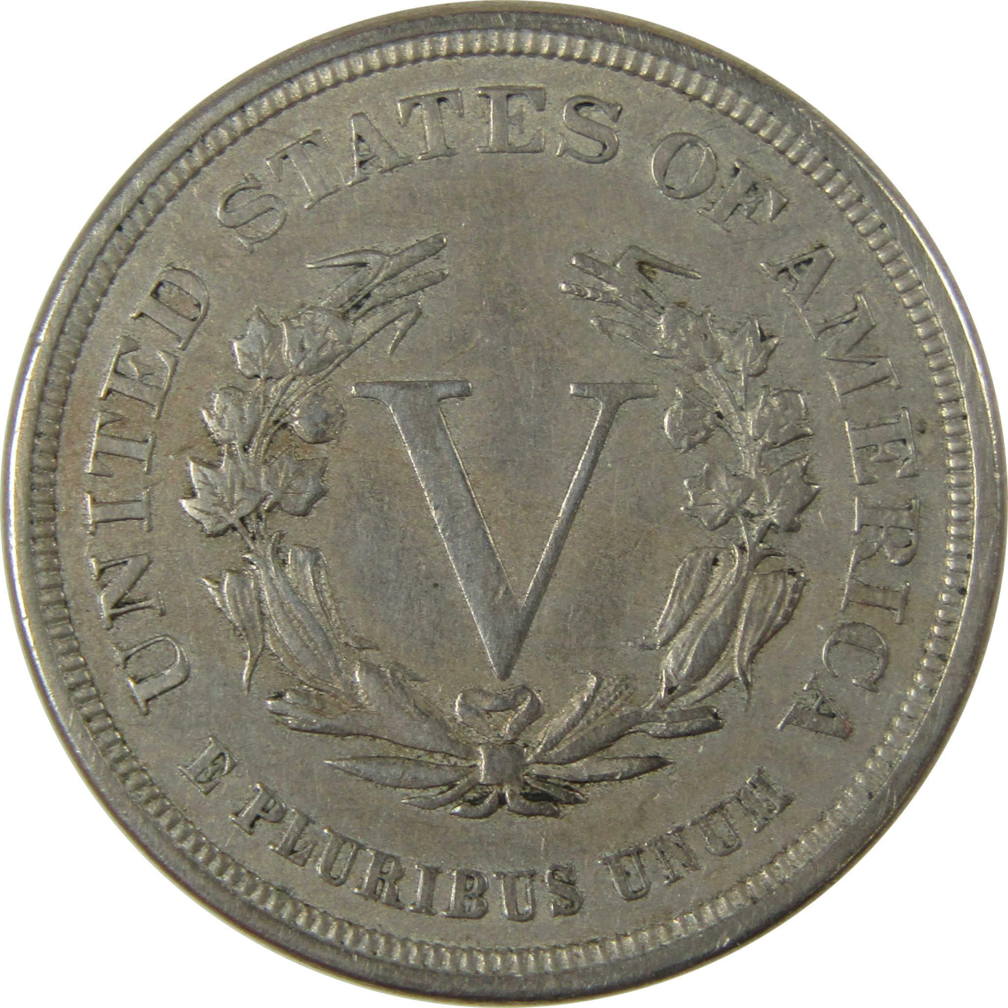 1883 No Cents Liberty Head V Nickel XF EF Extremely Fine SKU:I26519