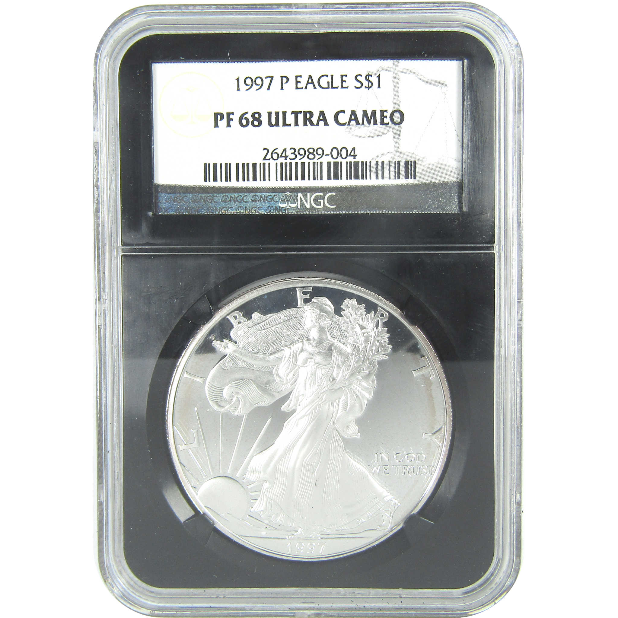 1997 P American Silver Eagle PF 68 UCAM NGC Proof $1 SKU:CPC9591