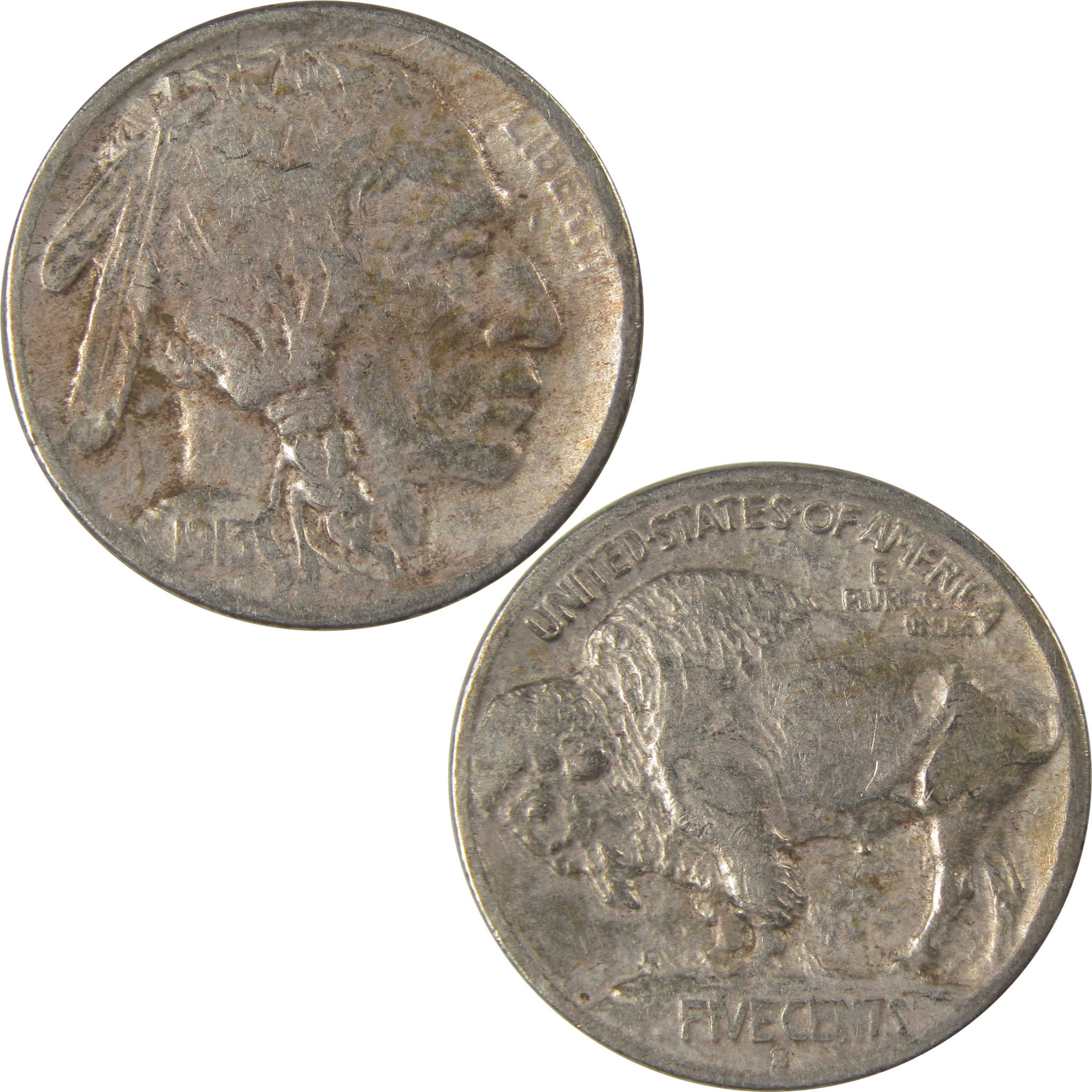 1913 S Type 1 Indian Head Buffalo Nickel F Fine Details SKU:I22905