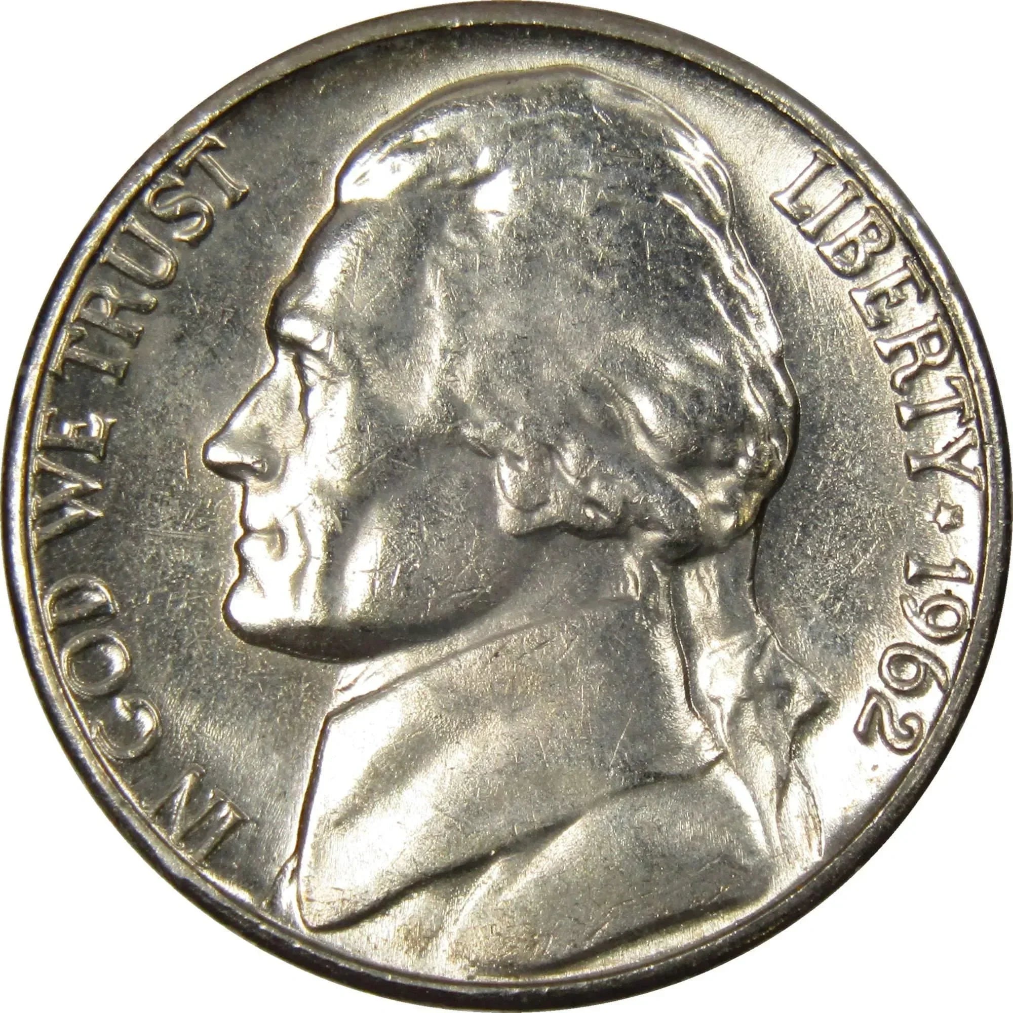 1962 D Jefferson Nickel Uncirculated Mint State 5c Coin Collectible