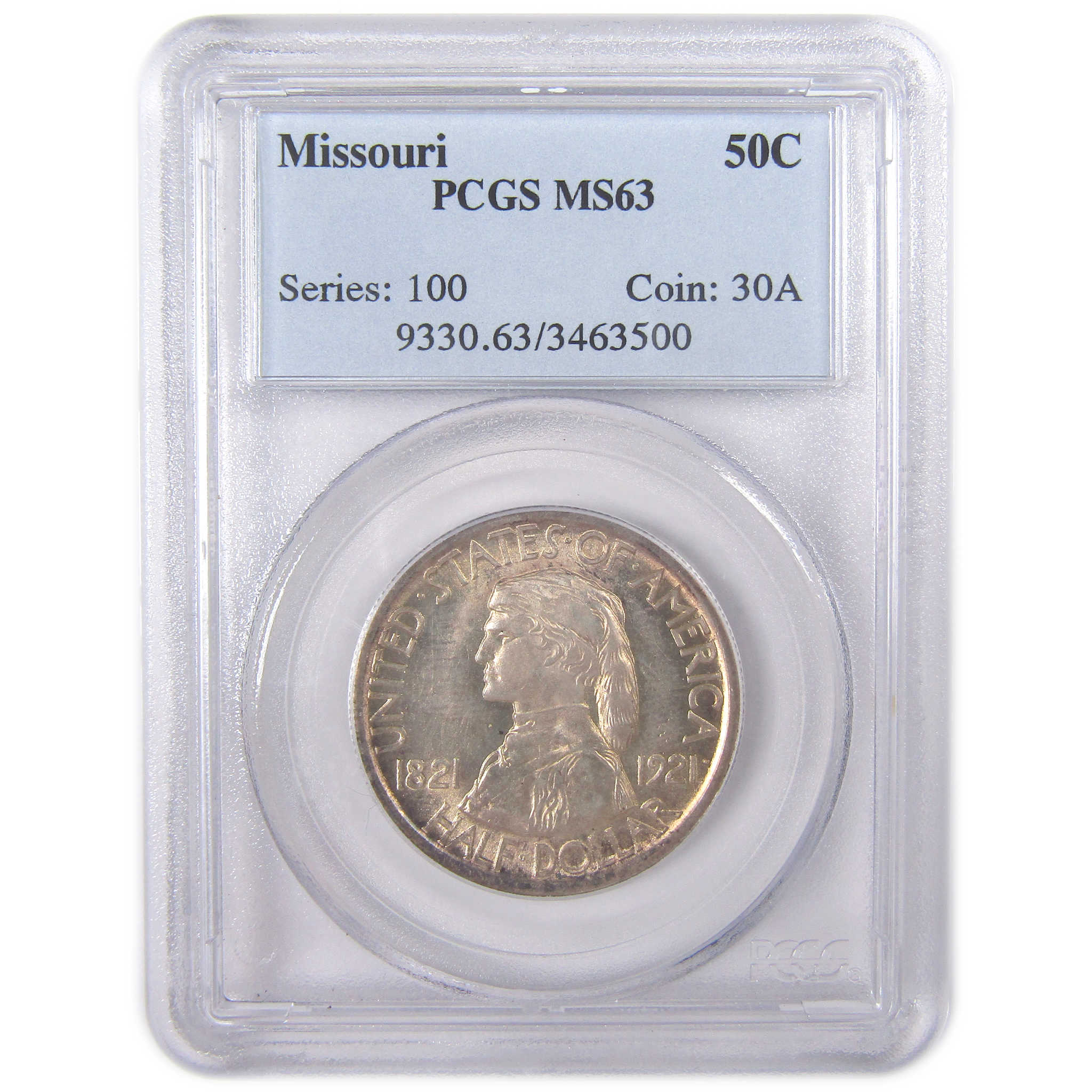 Missouri Commemorative Half Dollar 1921 MS 63 PCGS Silver SKU:I16867