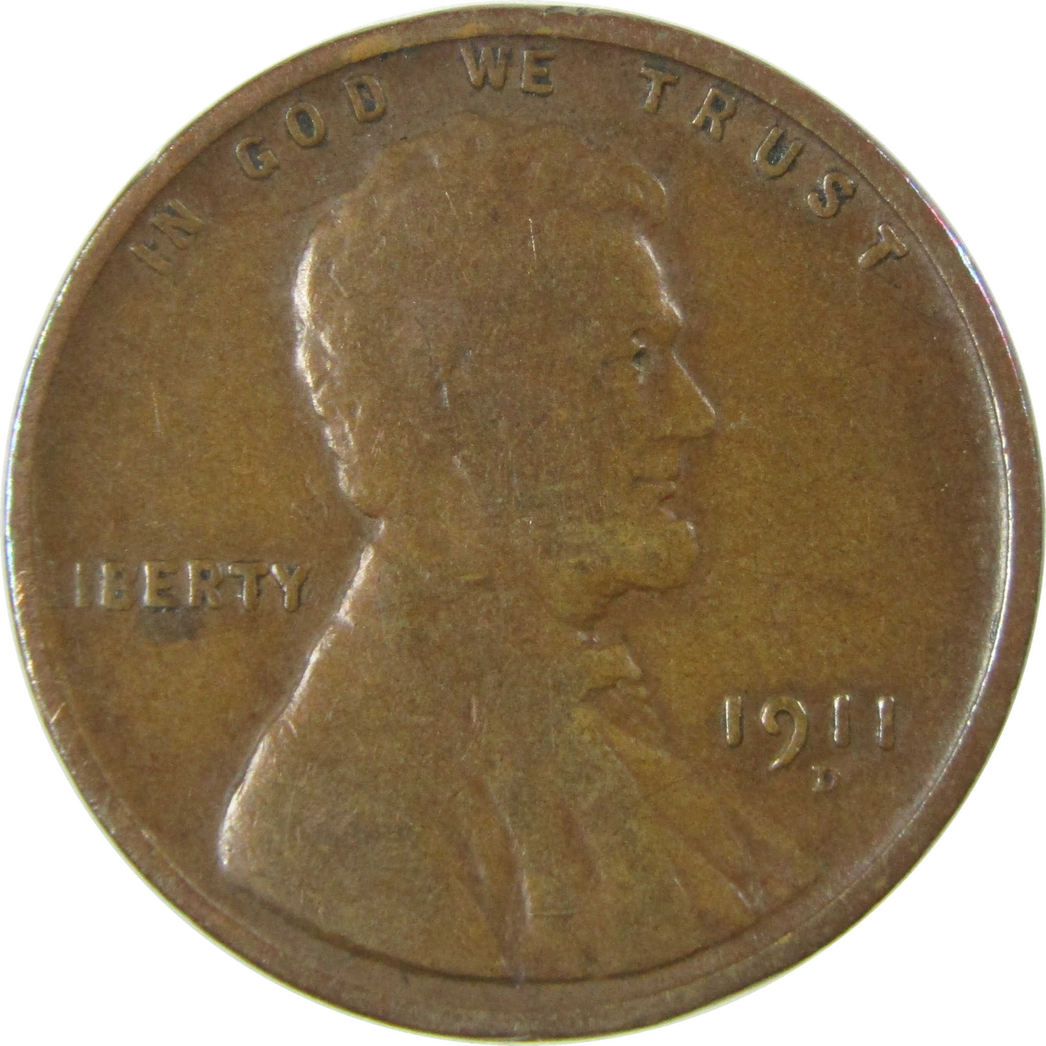 1911 D Lincoln Wheat Cent F Fine Penny 1c Coin SKU:I26231