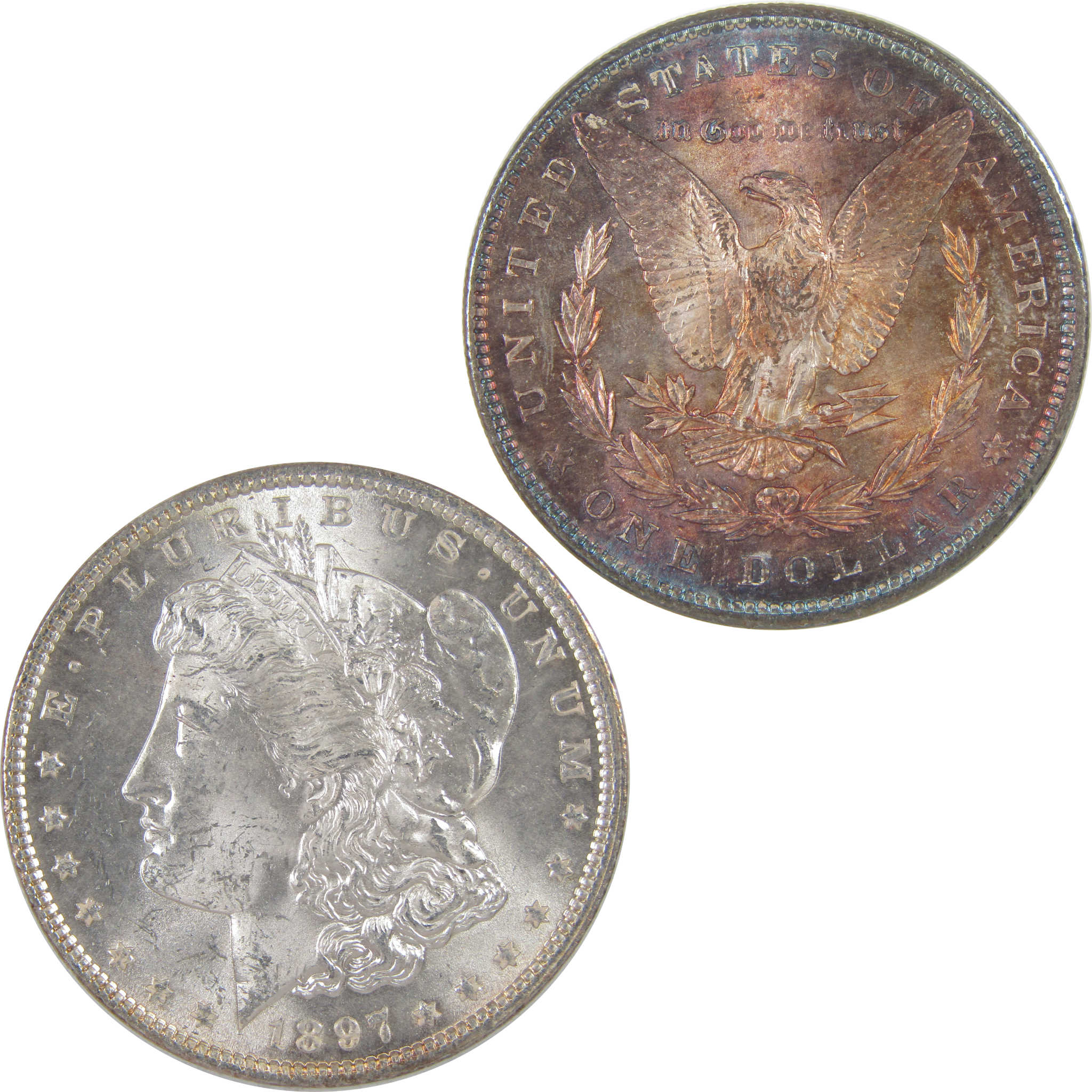 1897 Morgan Dollar BU Choice Uncirculated Silver Toned SKU:I18715