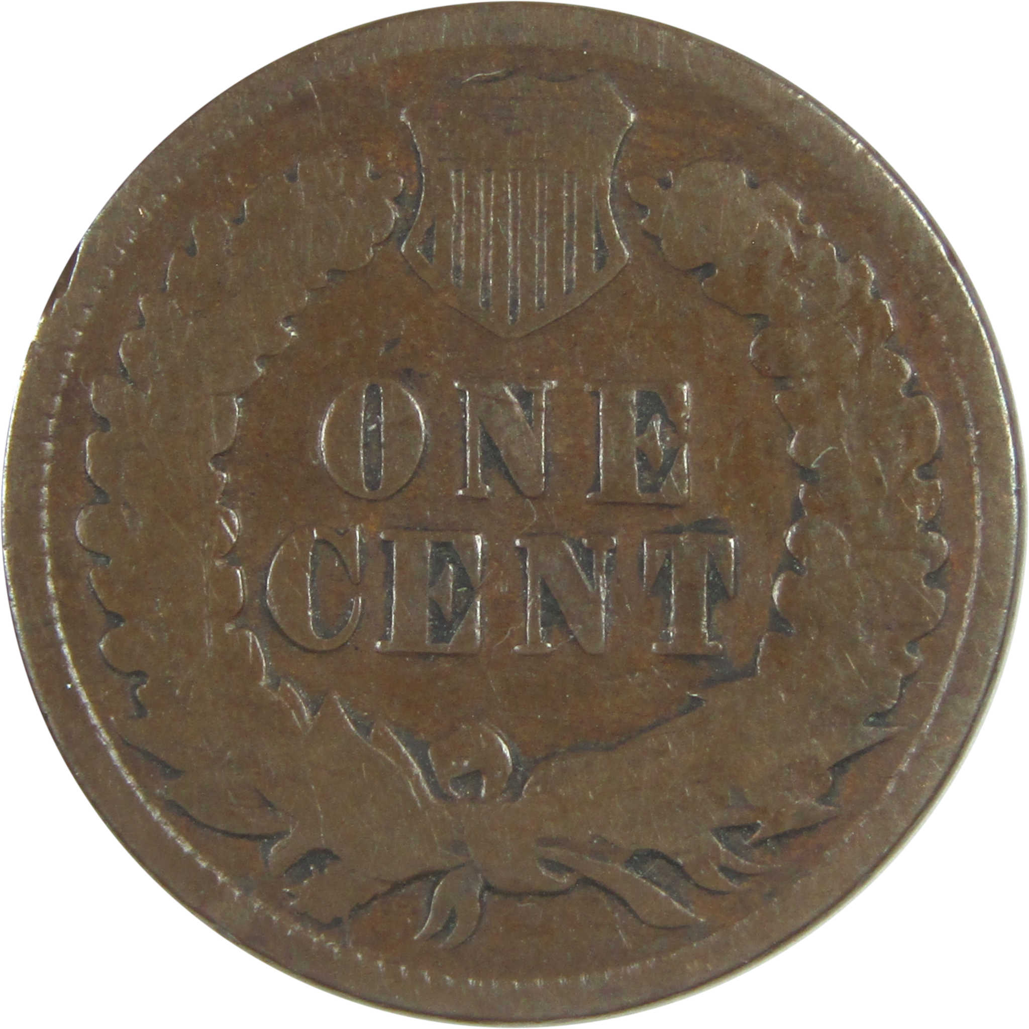 1876 Indian Head Cent AG About Good Penny 1c Coin SKU:I15547