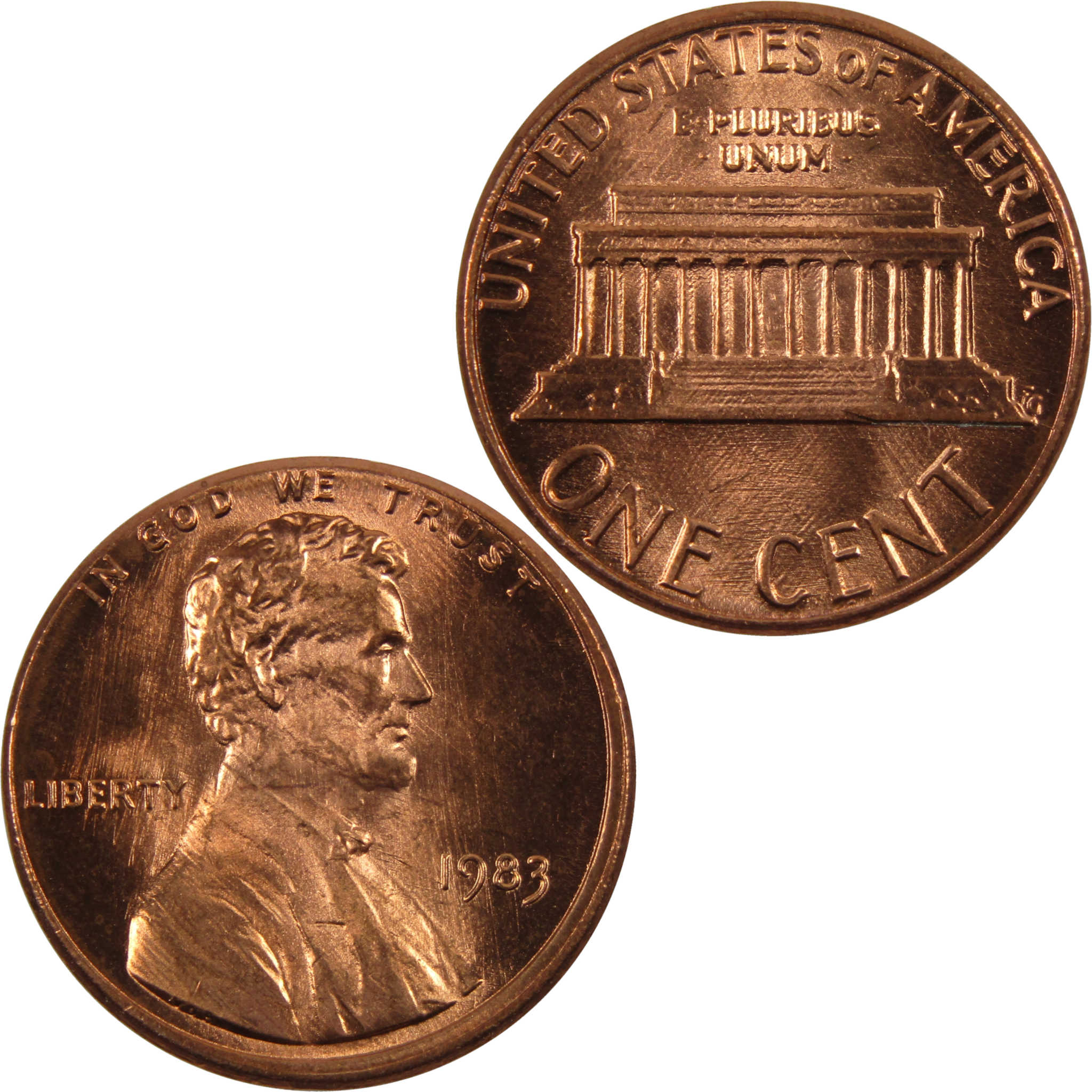 1983 Lincoln Memorial Cent BU Uncirculated Penny 1c Coin