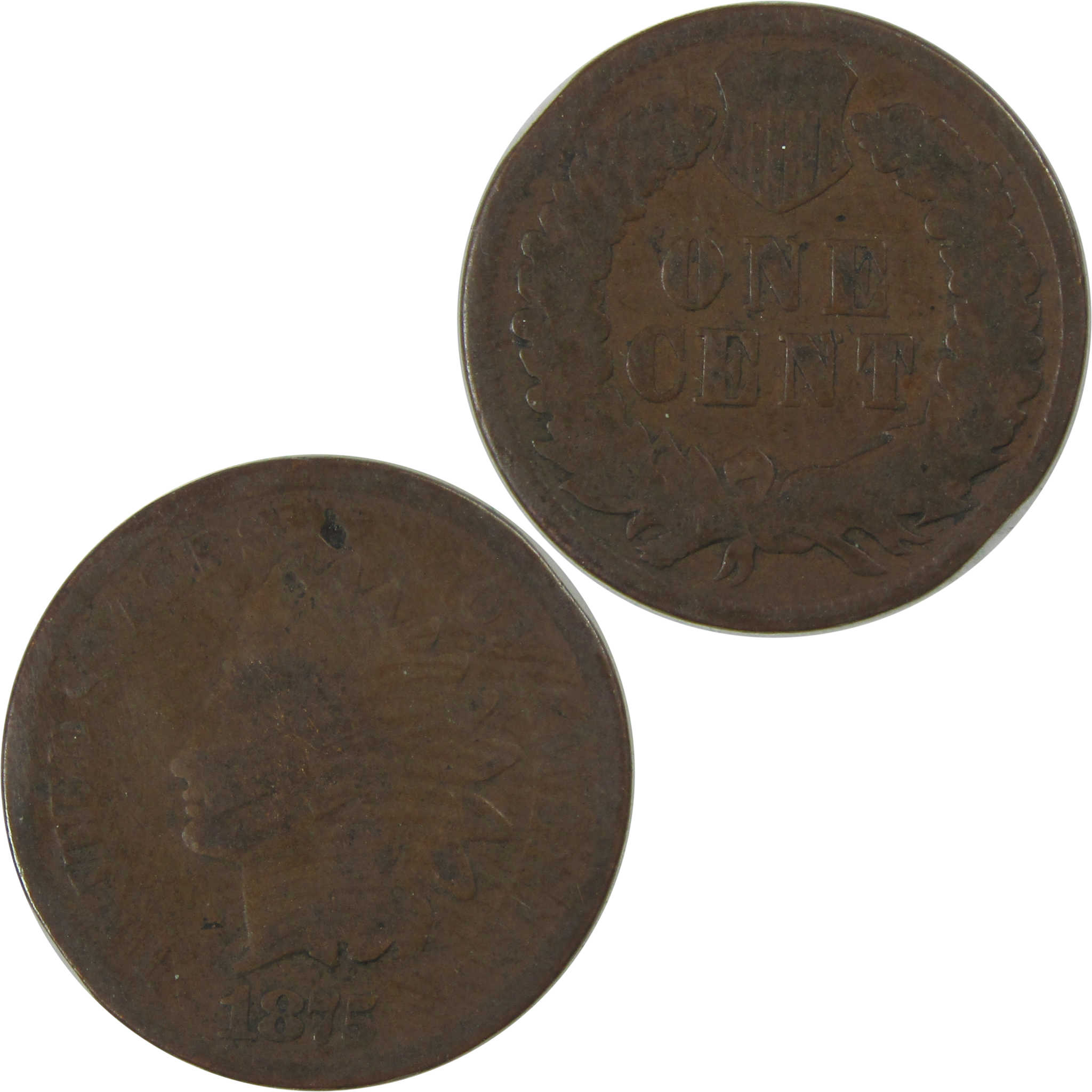 1875 Indian Head Cent AG About Good Penny 1c Coin SKU:I23170