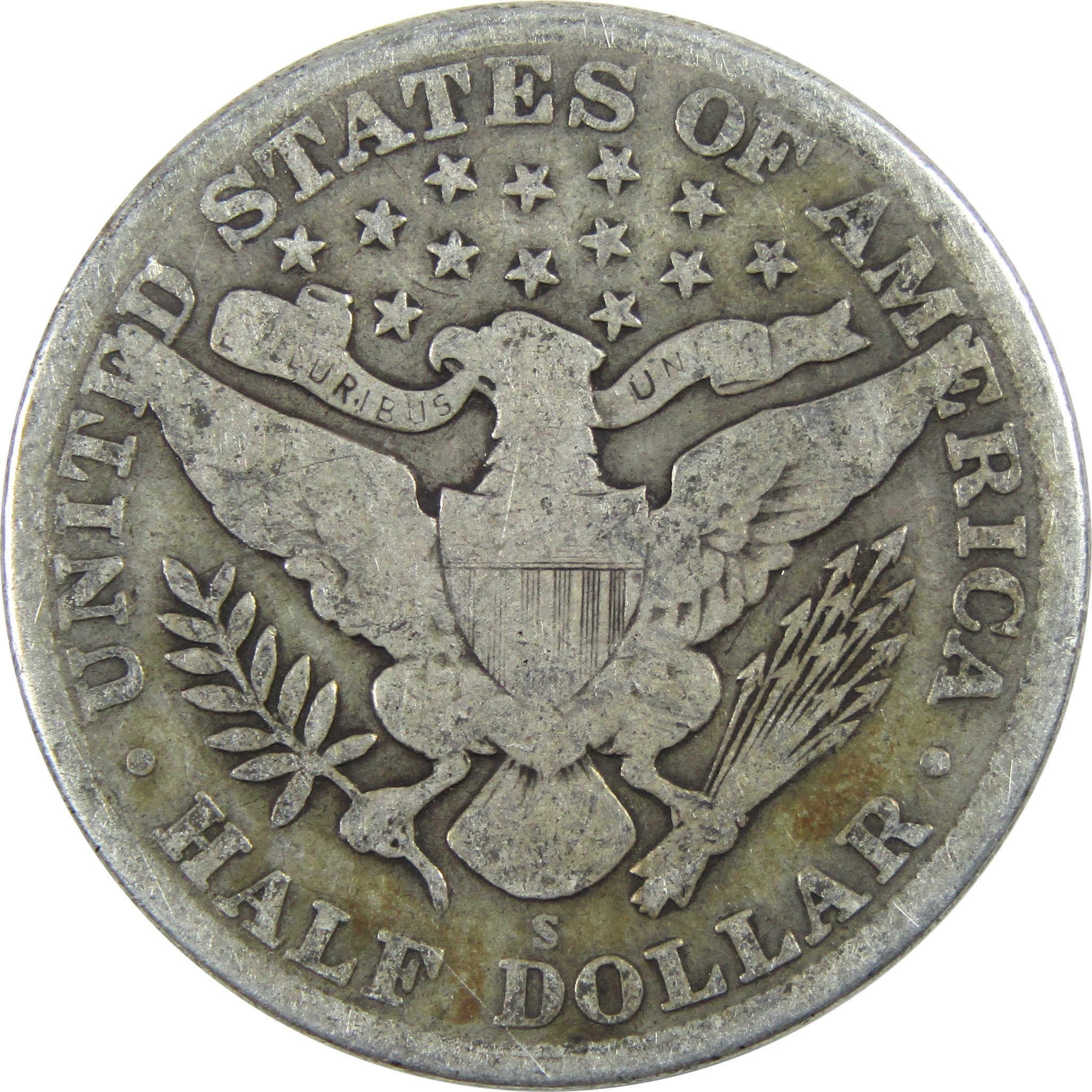1912 S Barber Half Dollar G Good Silver 50c Coin SKU:I13306