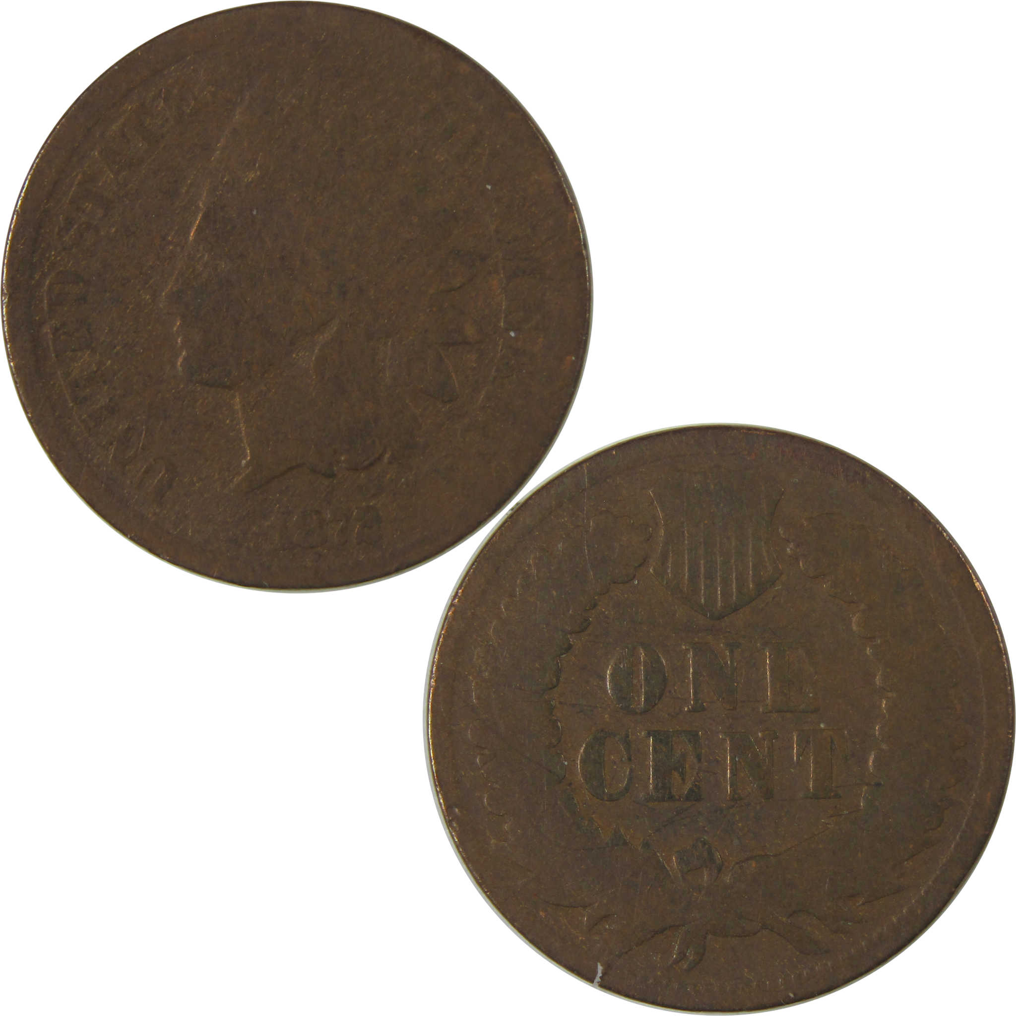 1872 Indian Head Cent AG About Good Penny 1c Coin SKU:I22741