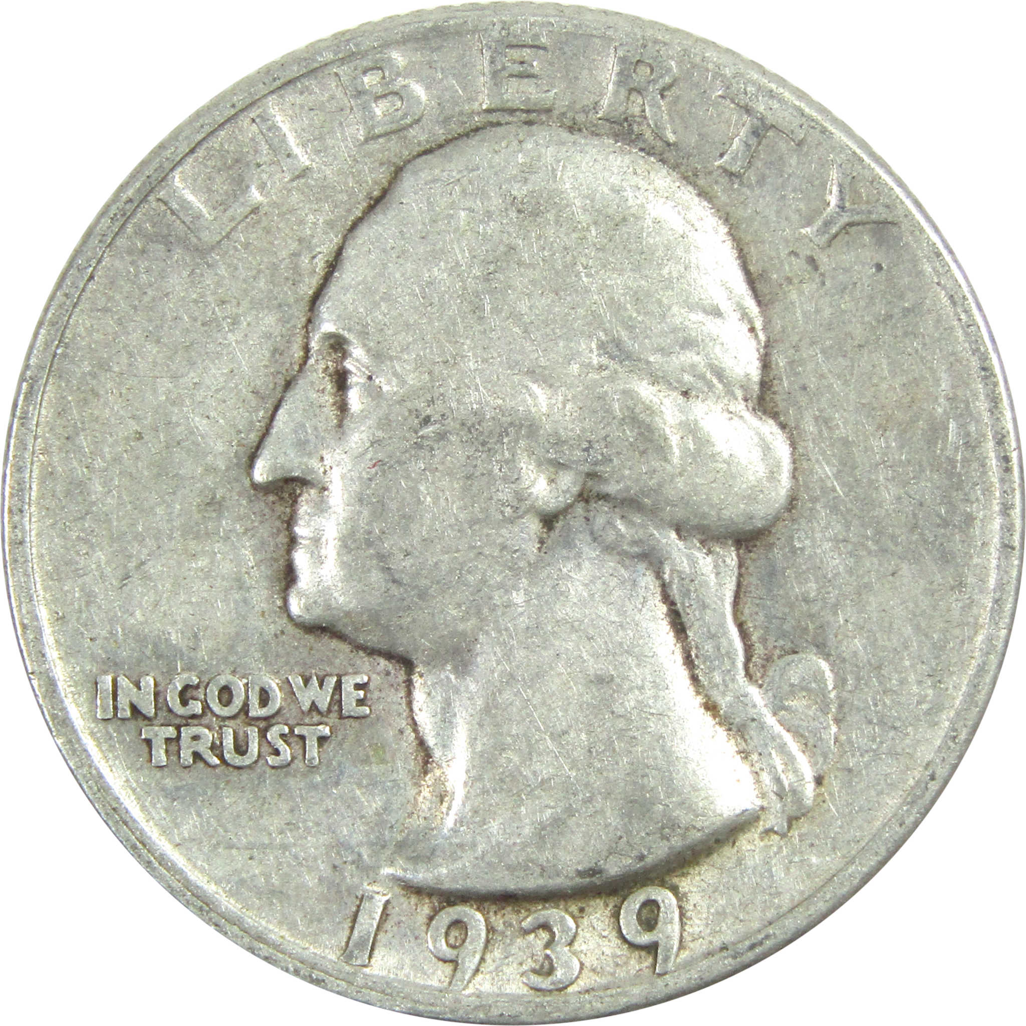 1939 D Washington Quarter XF EF Extremely Fine Silver 25c SKU:I14246