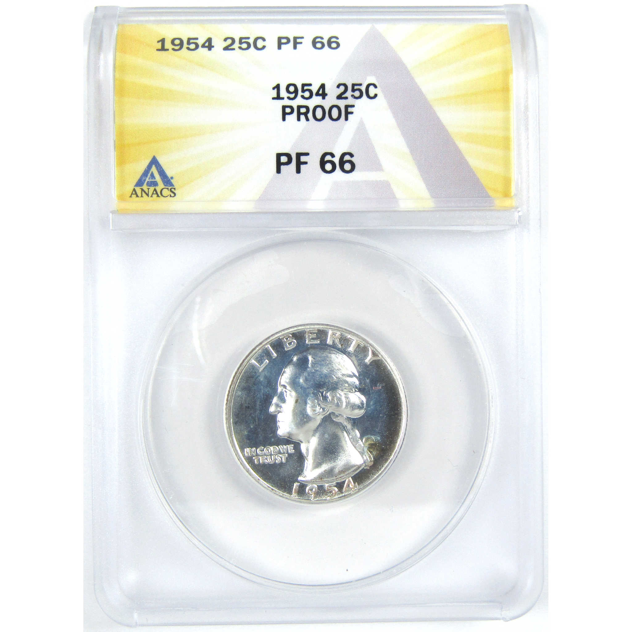 1954 Washington Quarter PF 66 ANACS Silver 25c Proof Coin SKU:I16331