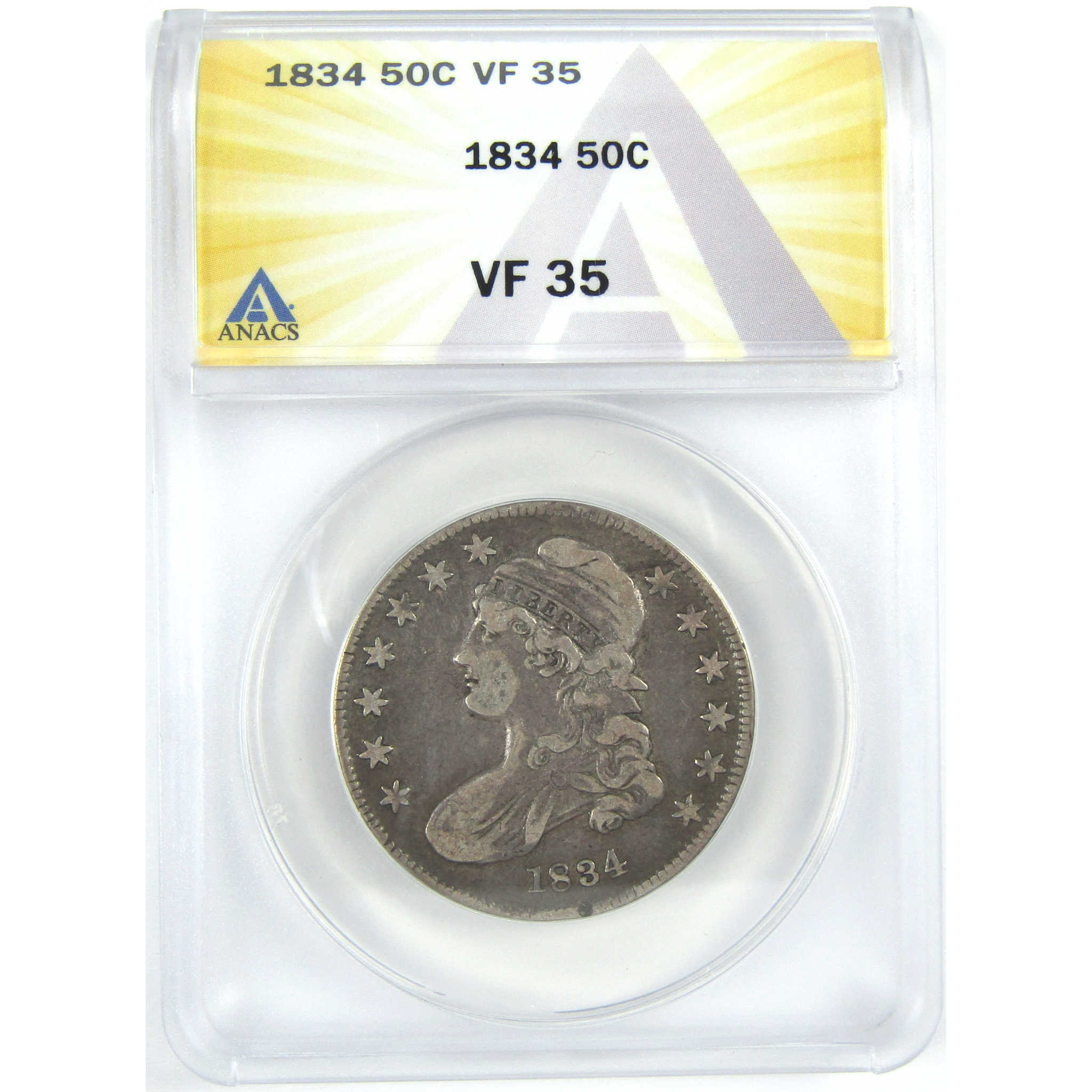 1834 Small Date and Letters Capped Bust Half VF 35 ANACS SKU:I16340