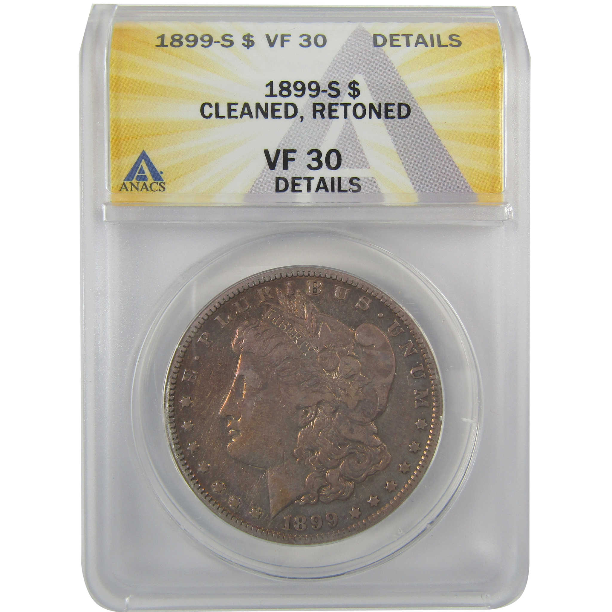 1899 S Morgan Dollar VF 30 Details ANACS Silver $1 Coin SKU:I19068 - Morgan coin - Morgan silver dollar - Morgan silver dollar for sale - Profile Coins &amp; Collectibles