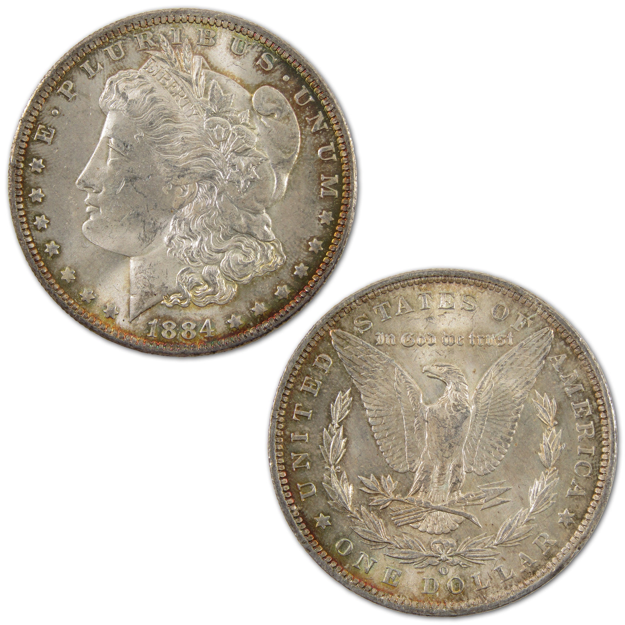 1884 O Morgan Dollar BU Uncirculated Silver $1 Coin Toned SKU:I10611