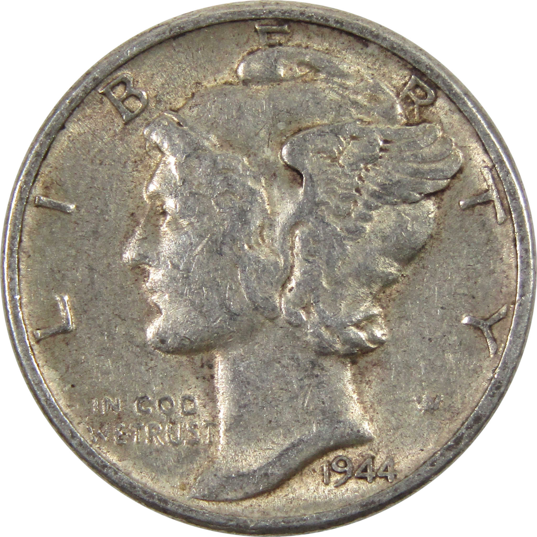 1944 Mercury Dime AG About Good 90% Silver 10c Coin