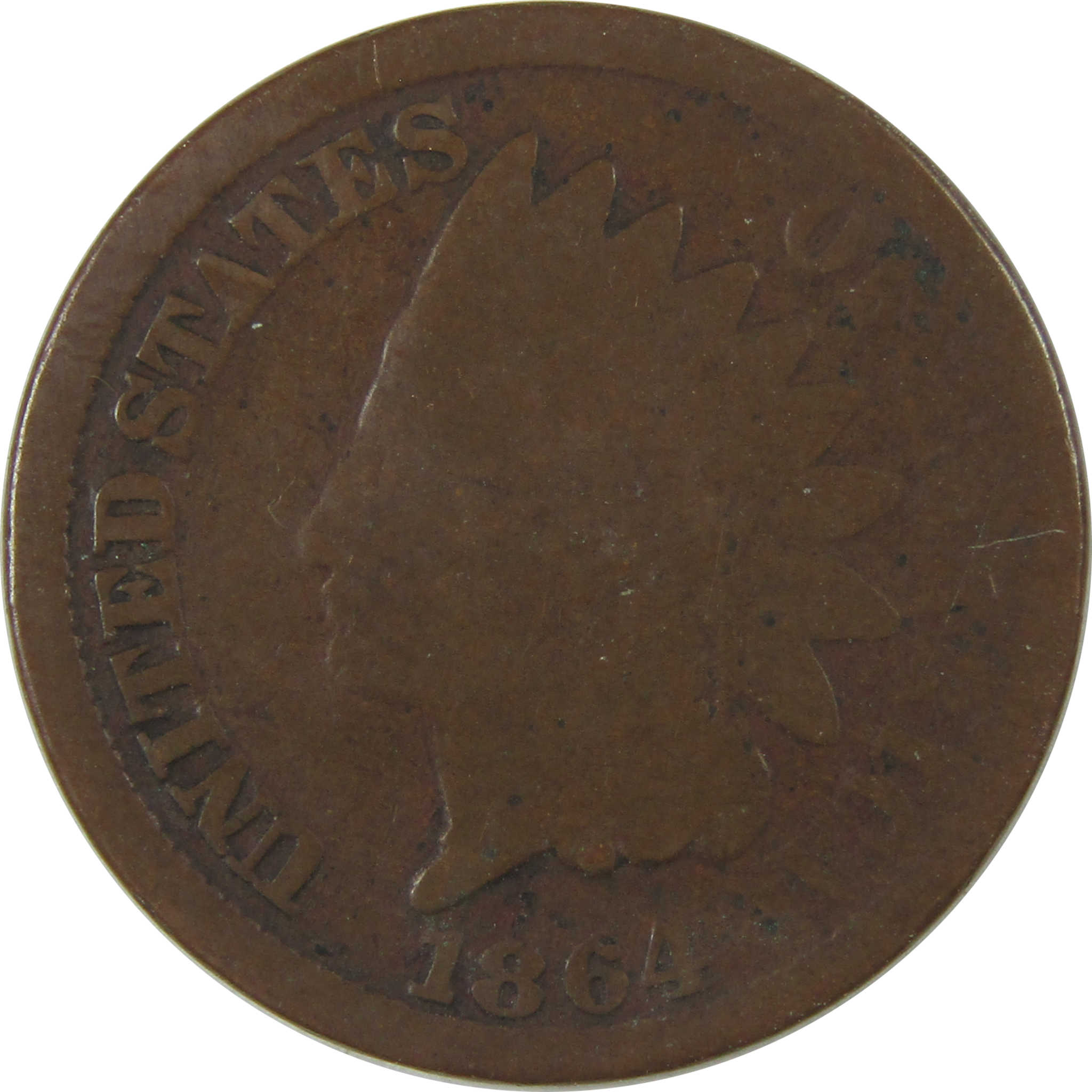 1864 Indian Head Cent G Good Bronze Penny 1c Coin SKU:I23255