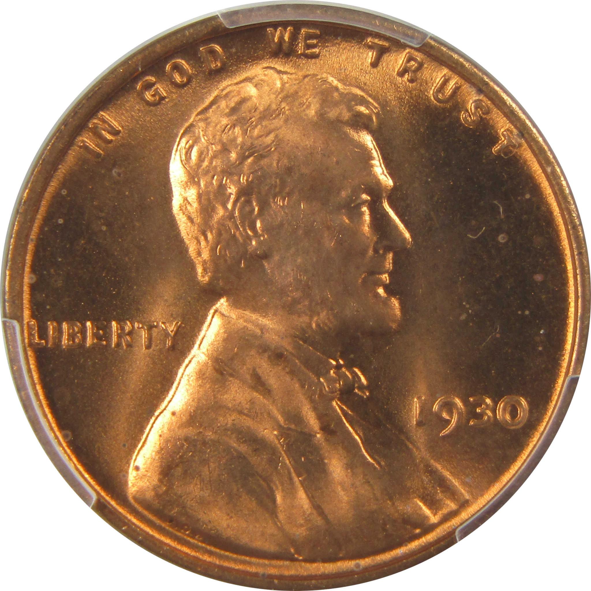 1930 Lincoln Wheat Cent MS 66 RD PCGS Penny Uncirculated SKU:I22390