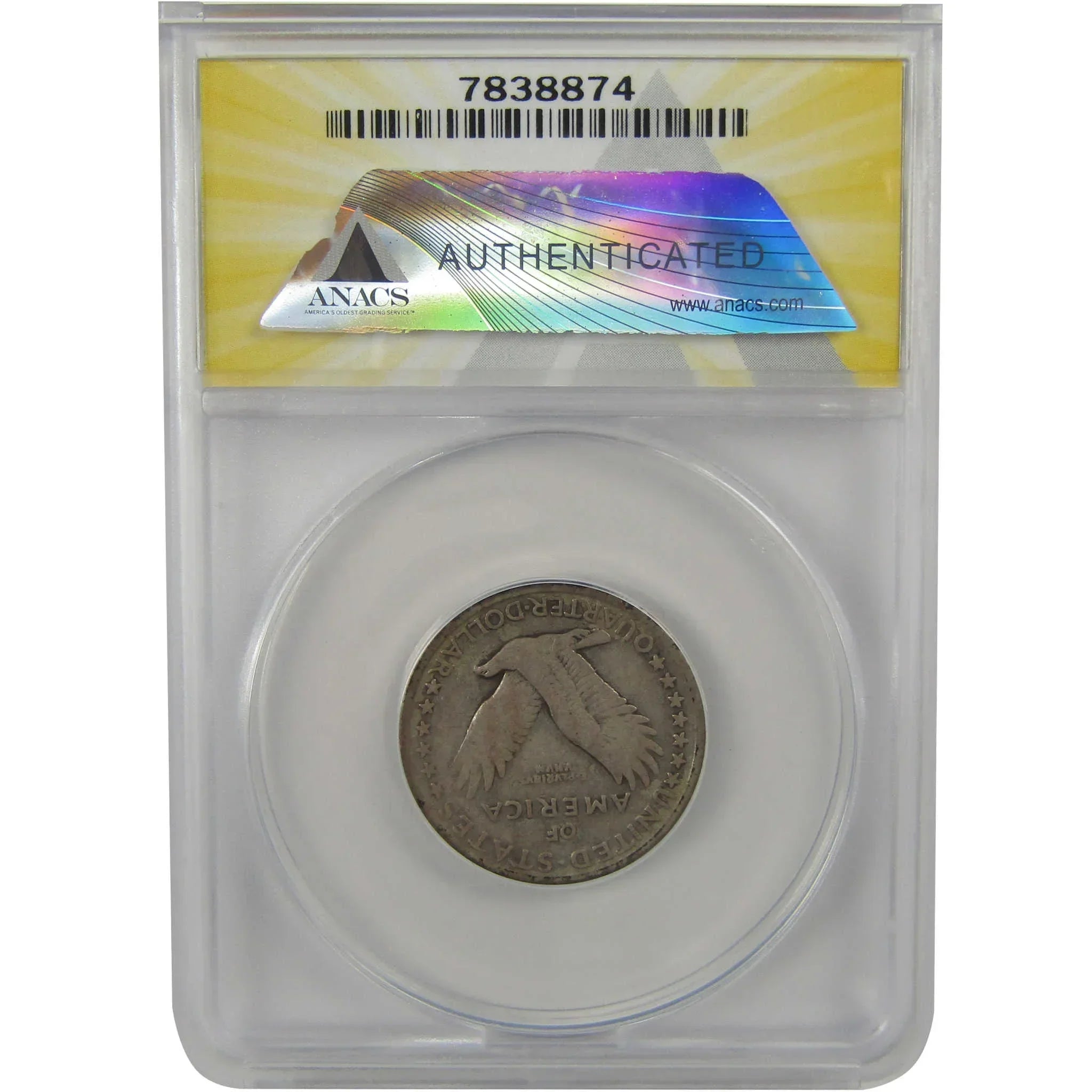 1917 S Type 1 Standing Liberty Quarter VG 8 Details ANACS SKU:I22331