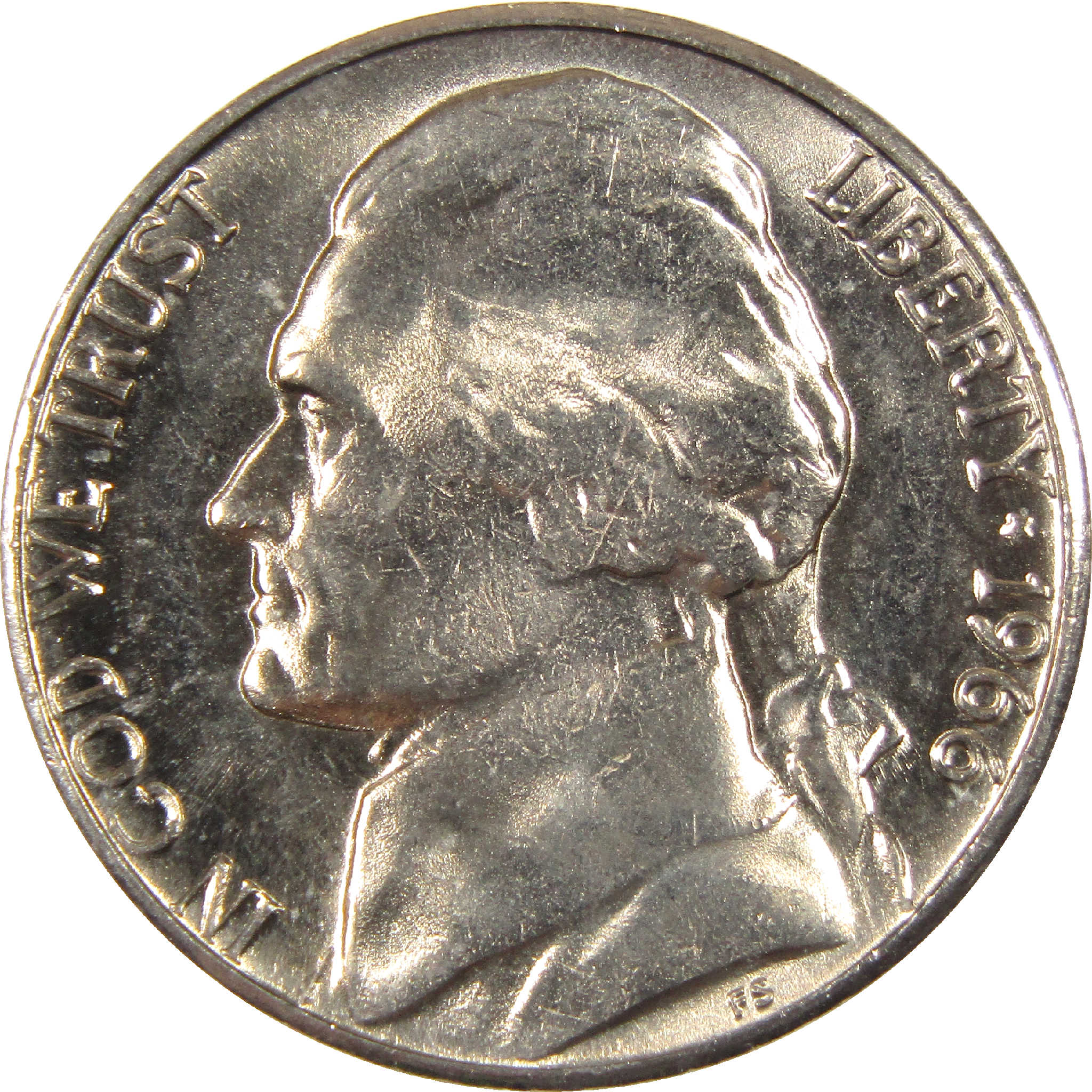 1966 Jefferson Nickel Uncirculated 5c Coin
