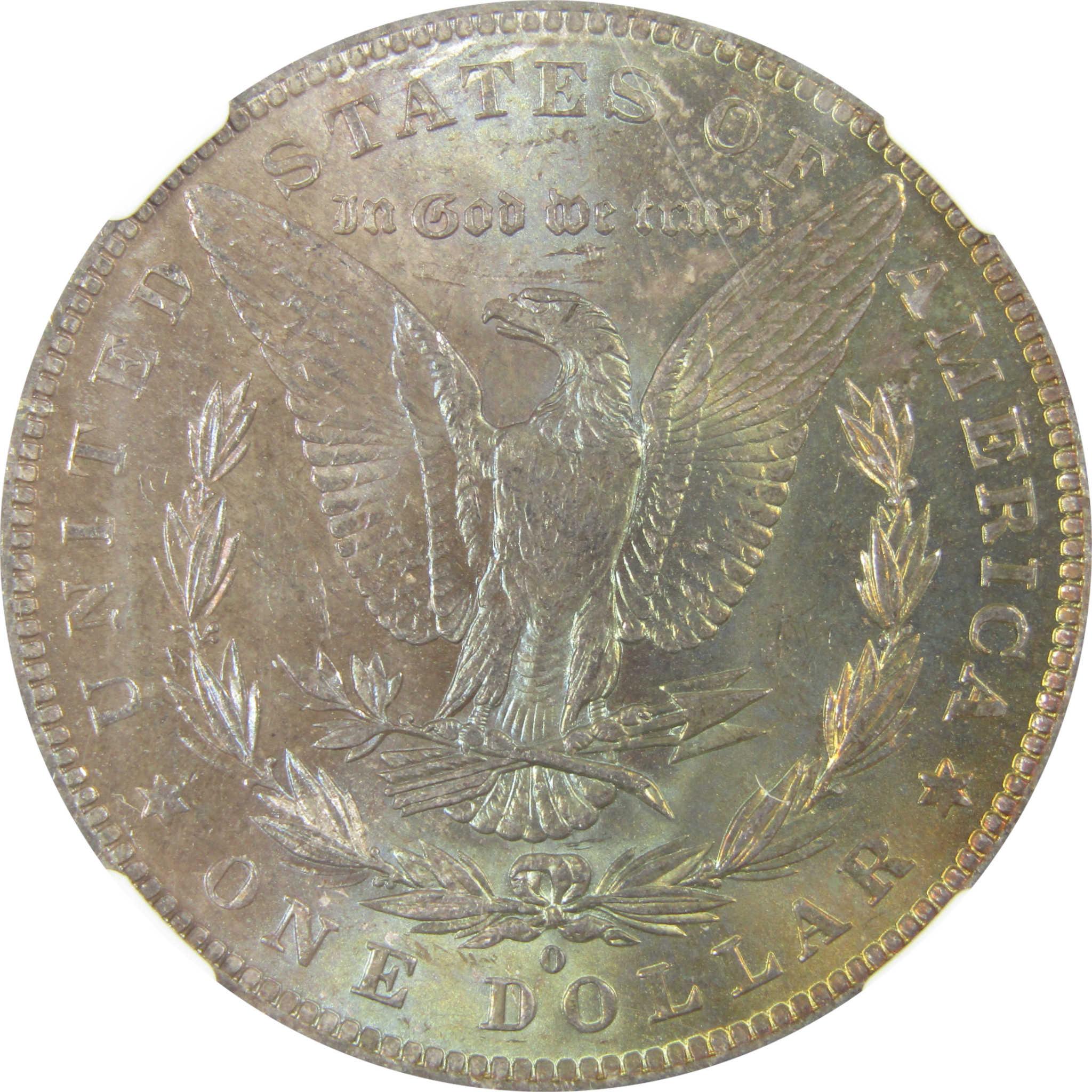 1884 O Morgan Silver Dollar MS 63 NGC Toned Reverse SKU:CP384