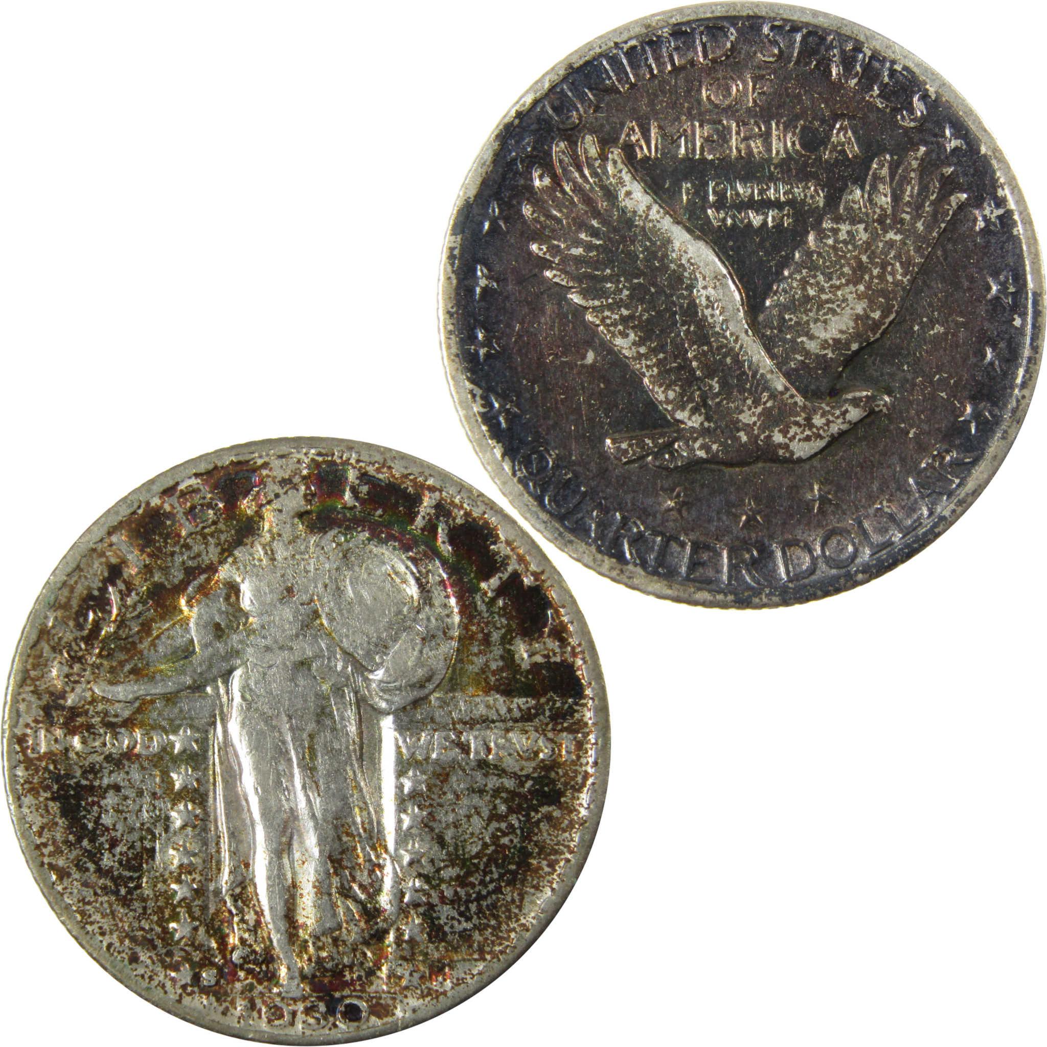 1930 S Standing Liberty 25c XF EF Extremely Fine Toned SKU:CP902
