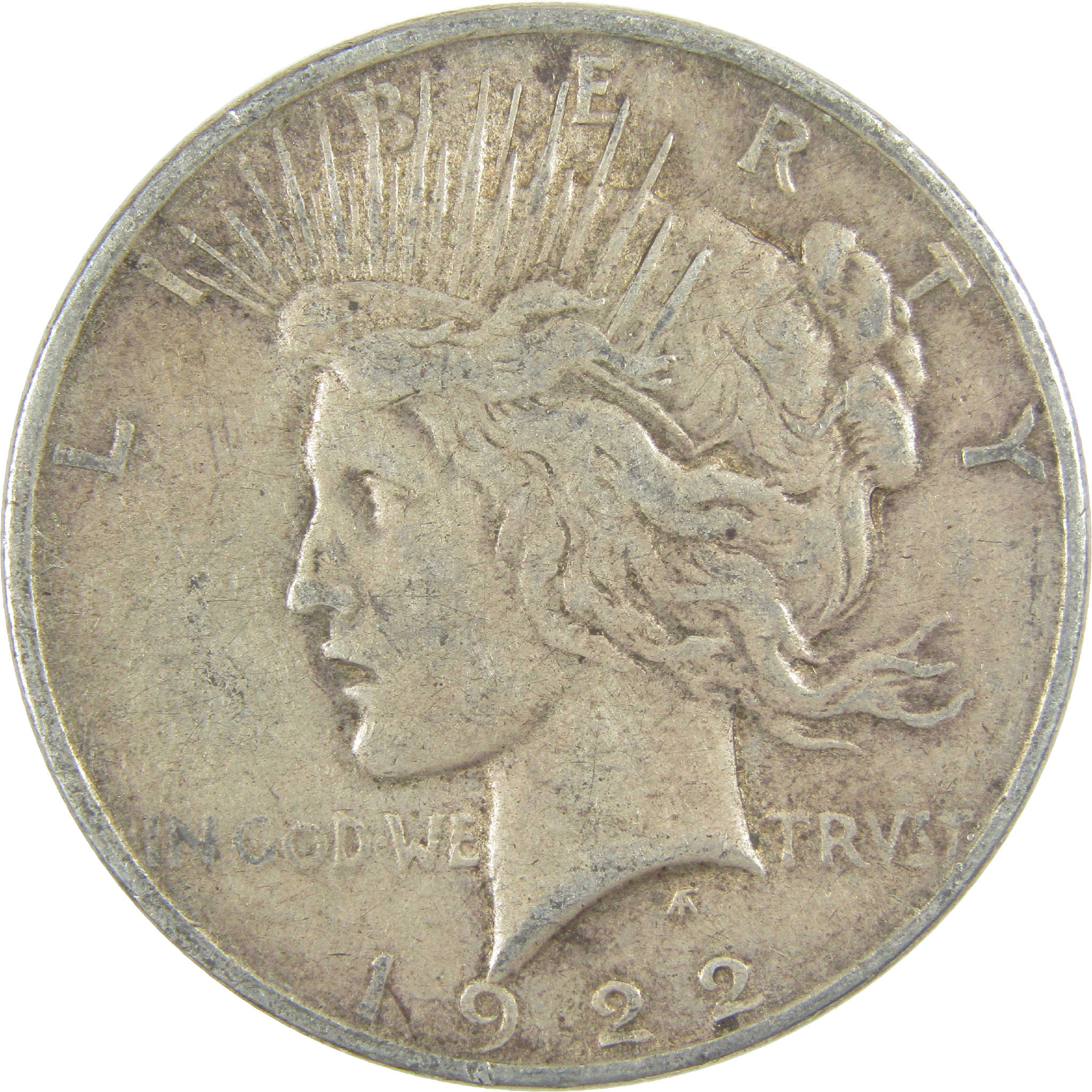 1922 Peace Dollar F Fine Silver $1 Coin