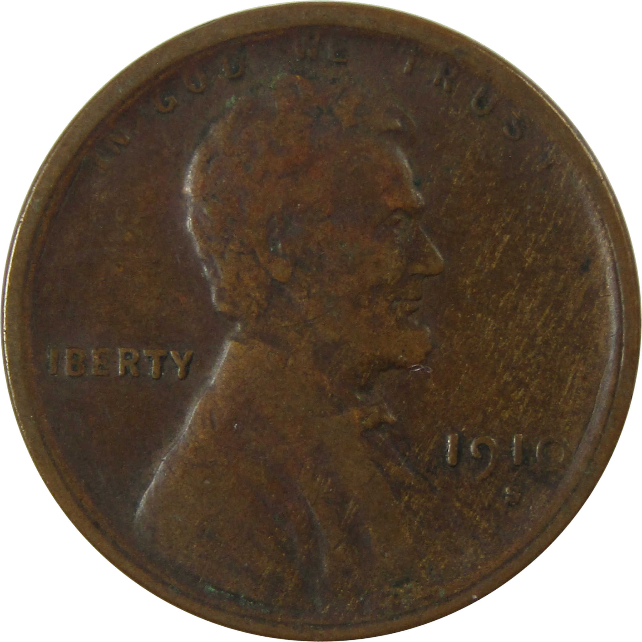 1910 S Lincoln Wheat Cent VF Very Fine Penny 1c Coin SKU:I25270