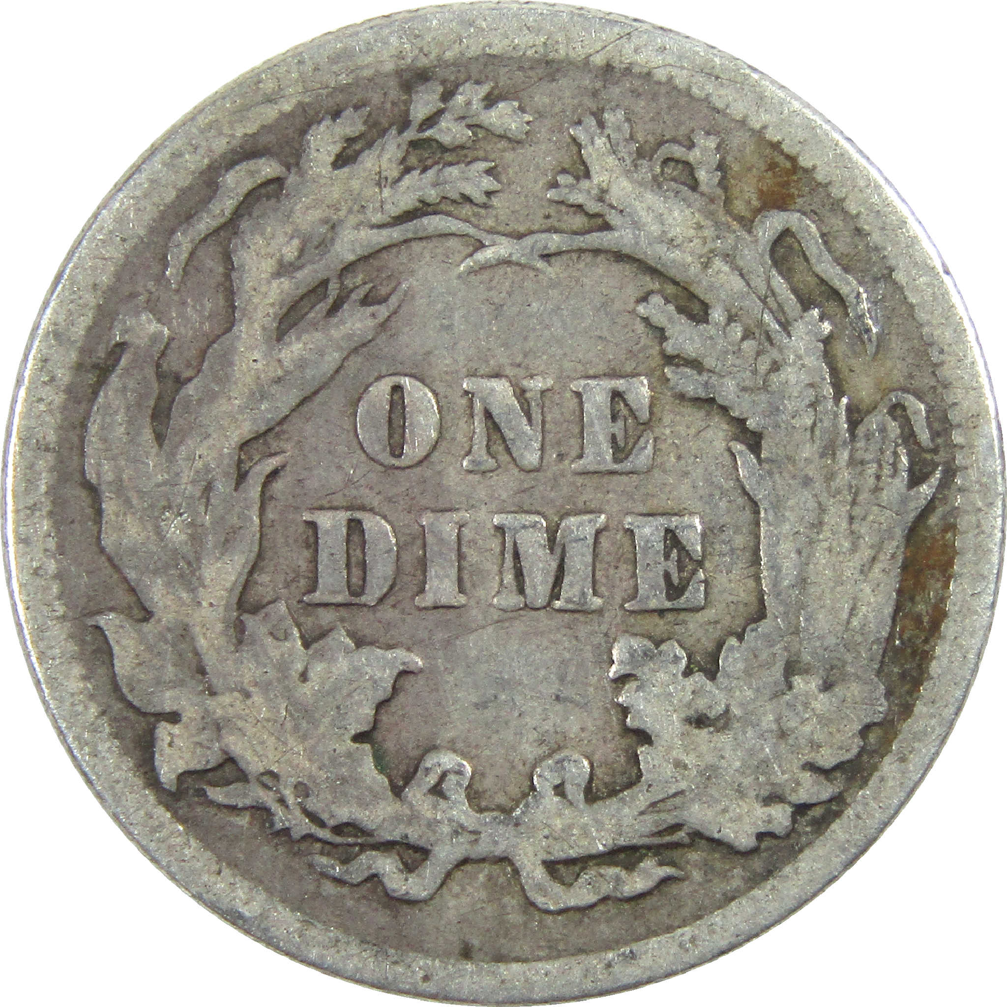 1891 Seated Liberty Dime F Fine Silver 10c Coin SKU:I12262