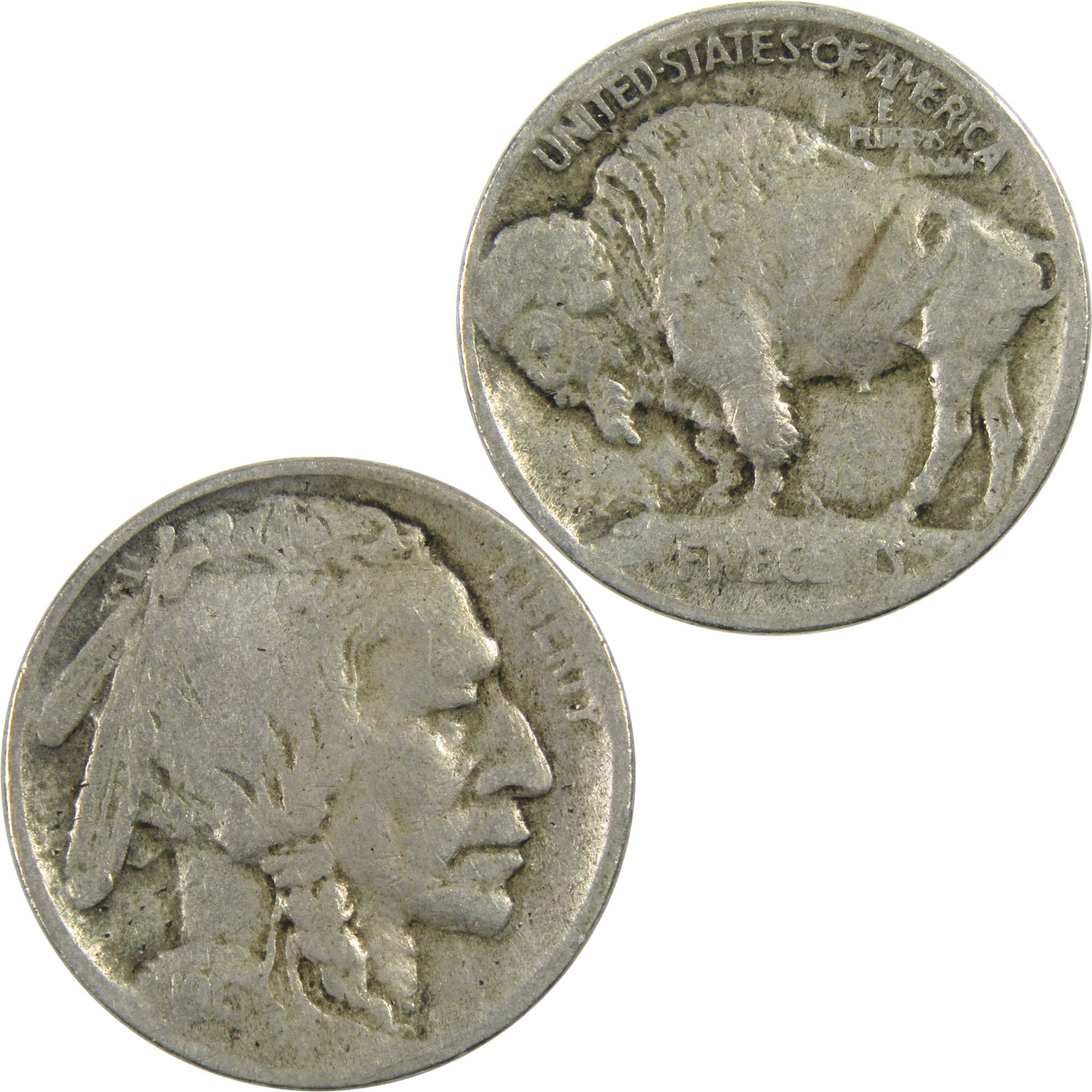 1913 Type 1 Indian Head Buffalo Nickel VG Very Good 5c Coin SKU:I12993