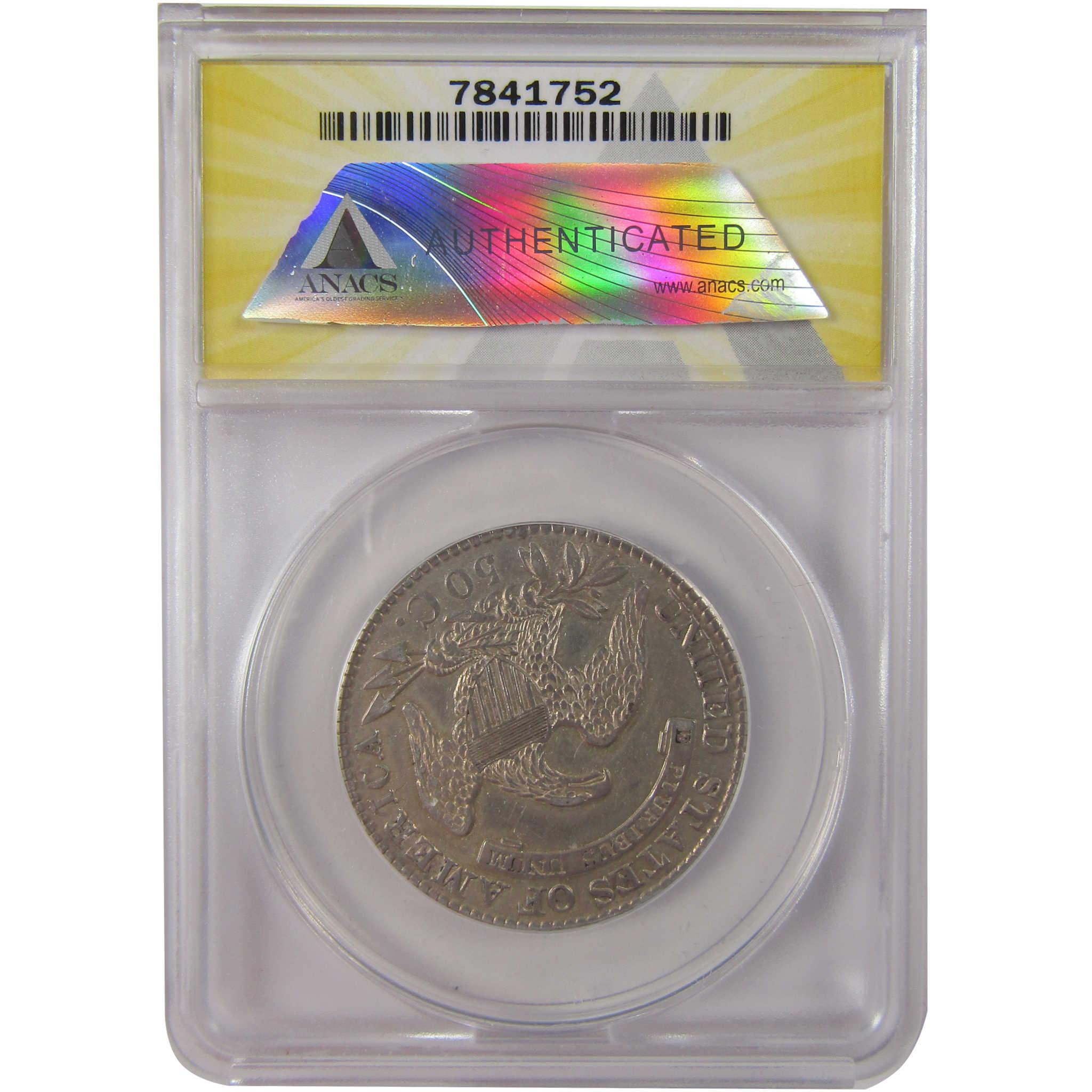 1829/7 Capped Bust Silver Half Dollar EF 45 Details ANACS SKU:I25549