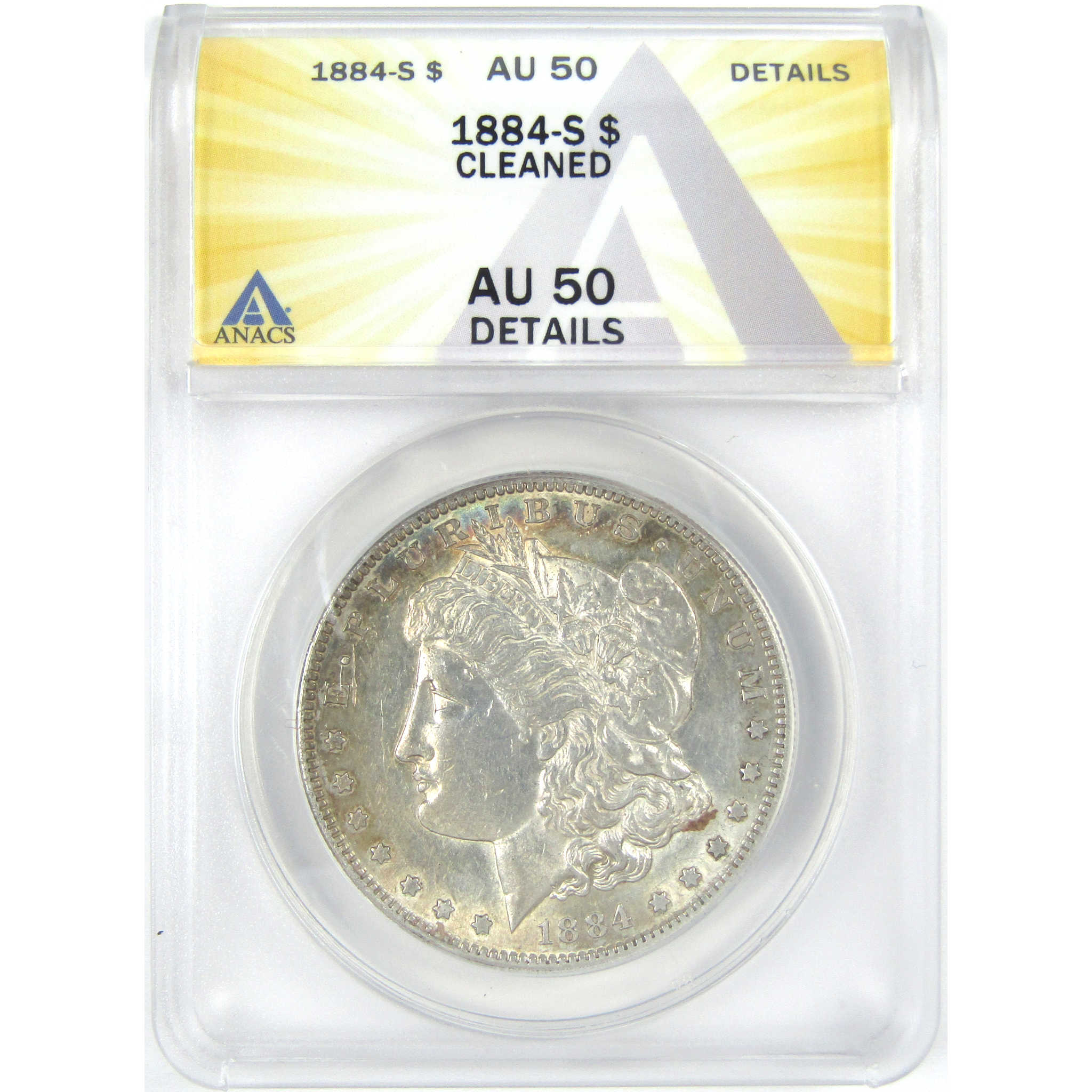 1884 S Morgan Dollar AU 50 Details ANACS Silver $1 Coin SKU:I16193 - Morgan coin - Morgan silver dollar - Morgan silver dollar for sale - Profile Coins &amp; Collectibles