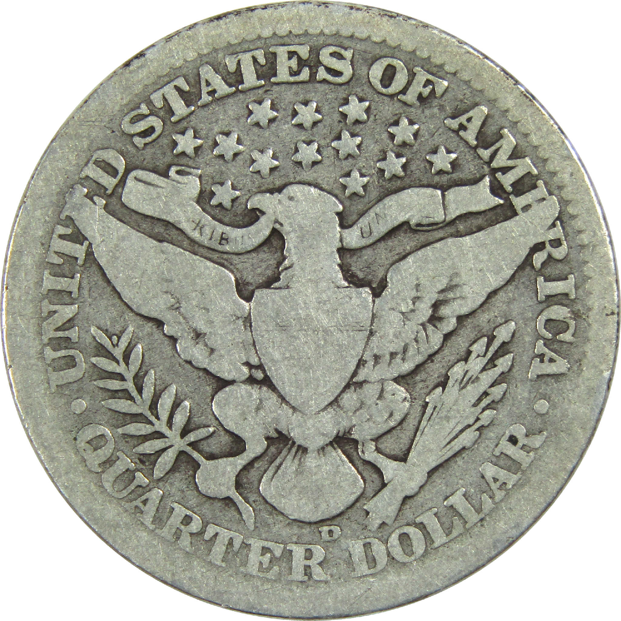 1909 D Barber Quarter G Good Silver 25c Coin SKU:I13139