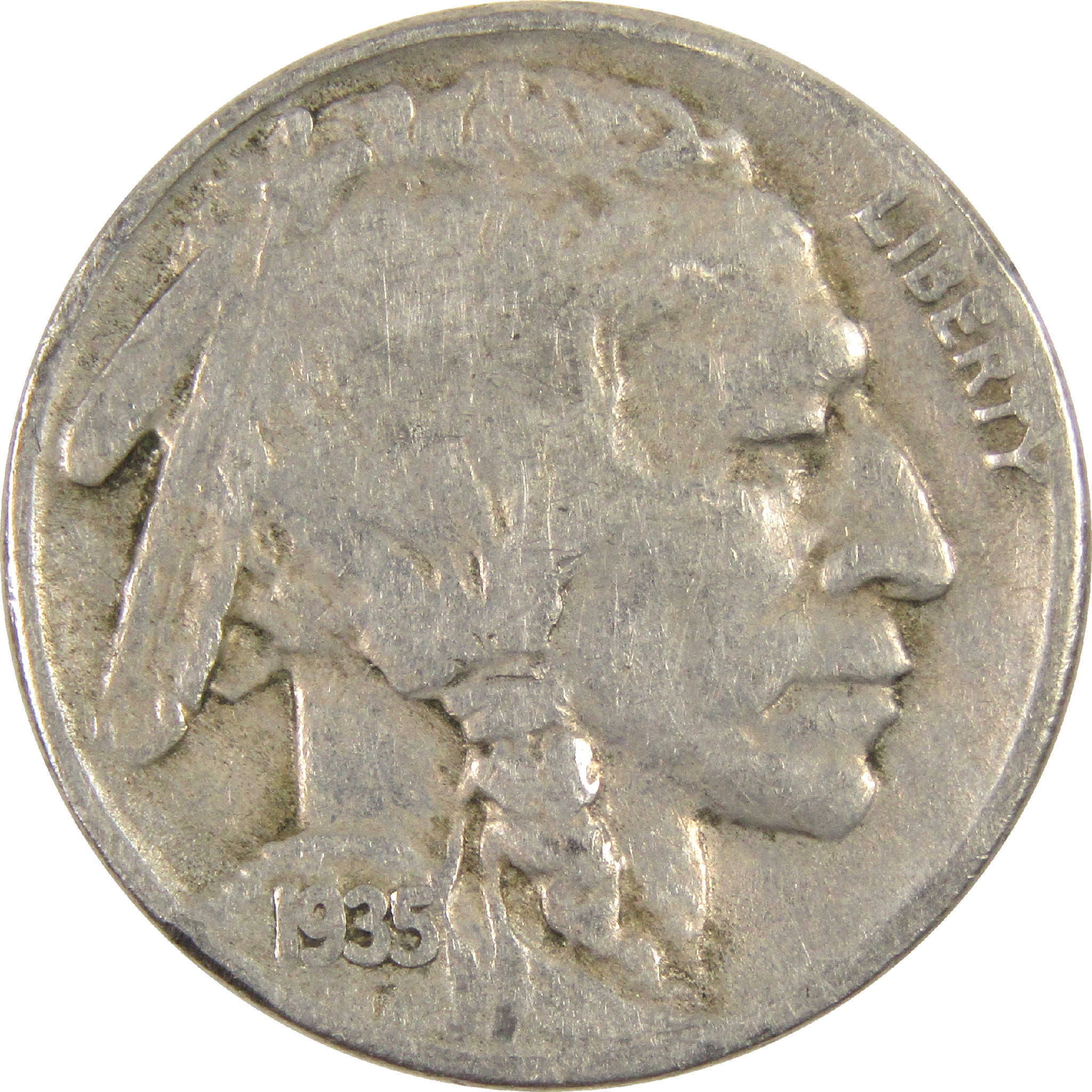 1935 S Indian Head Buffalo Nickel G Good 5c Coin
