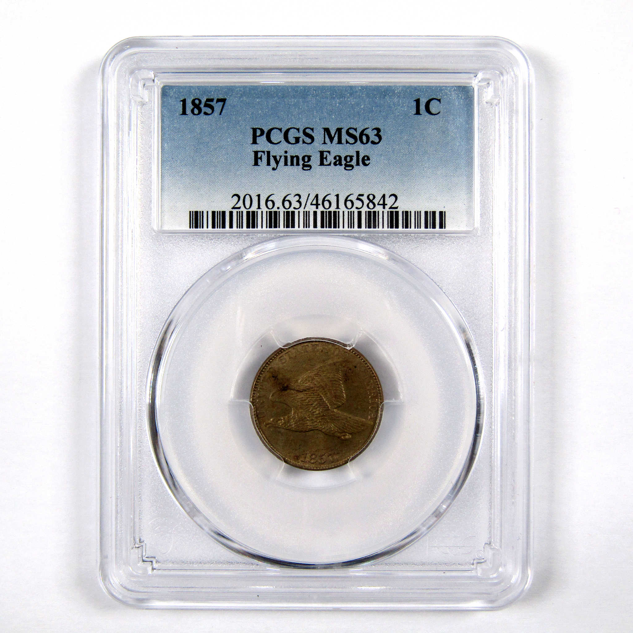 1857 Flying Eagle Cent MS 63 PCGS Copper-Nickel Penny 1c Unc SKU:I9187