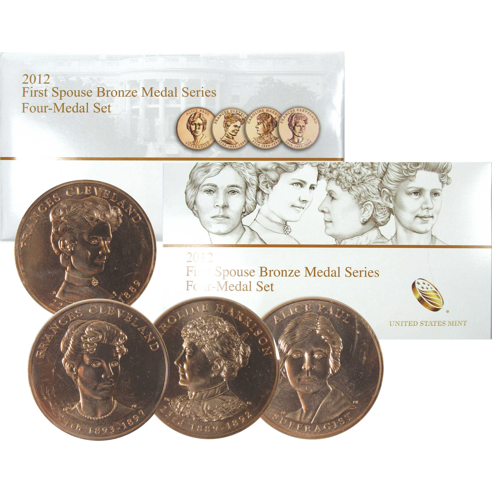 2012 First Spouse Bronze Medal Series 4 Piece Set SKU:CPC8982