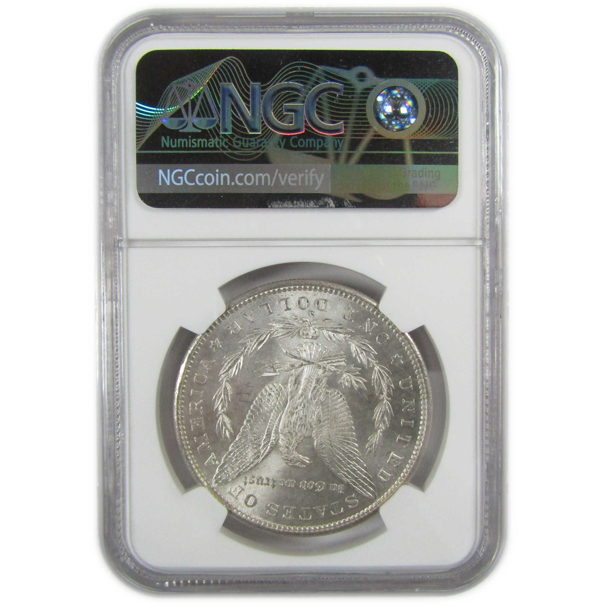 1880 S Morgan Silver Dollar MS 64 NGC Olive Toned Obverse SKU:CP422
