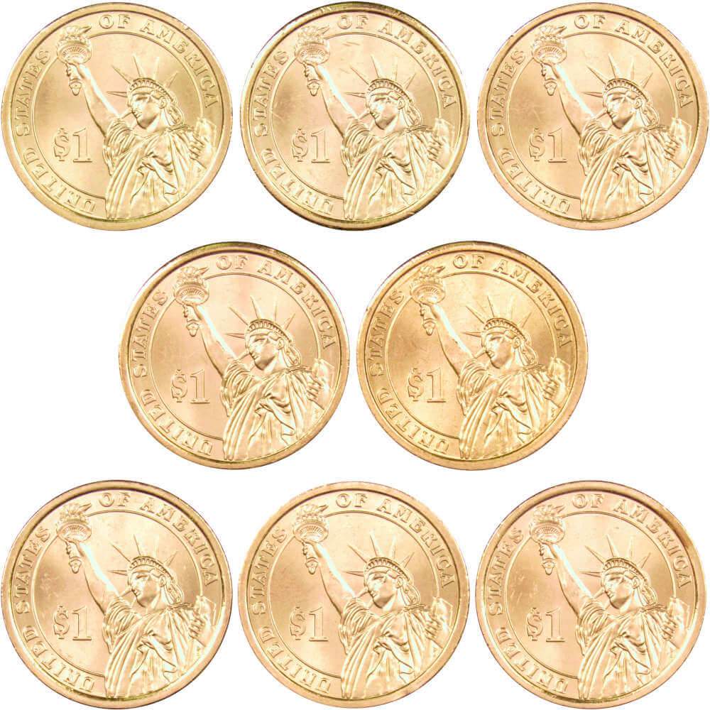 2008 P&D Presidential Dollar 8 Coin Set Uncirculated Mint State