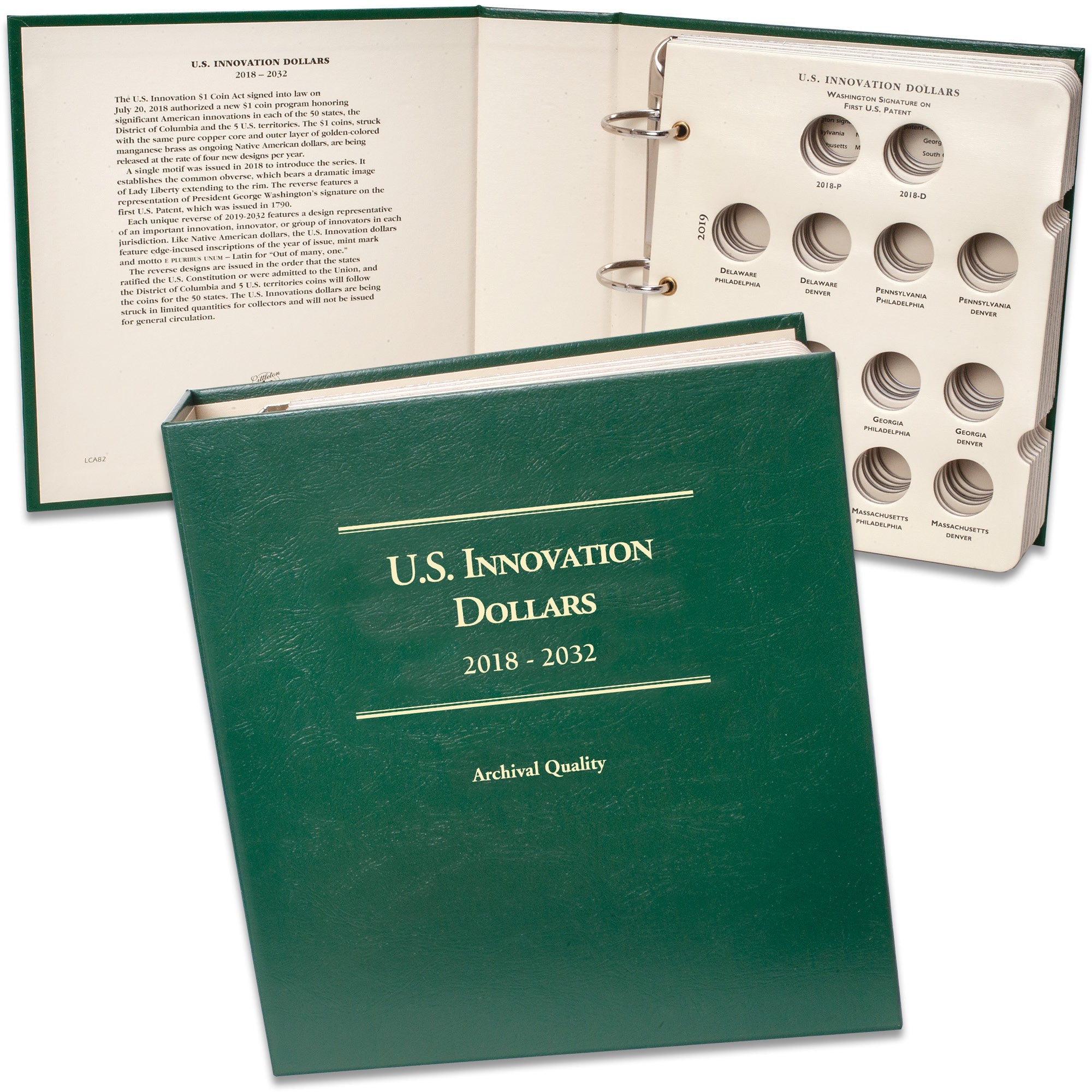 2018-2032 P&D U.S. Innovation Dollar Coin Album Littleton Coin Company