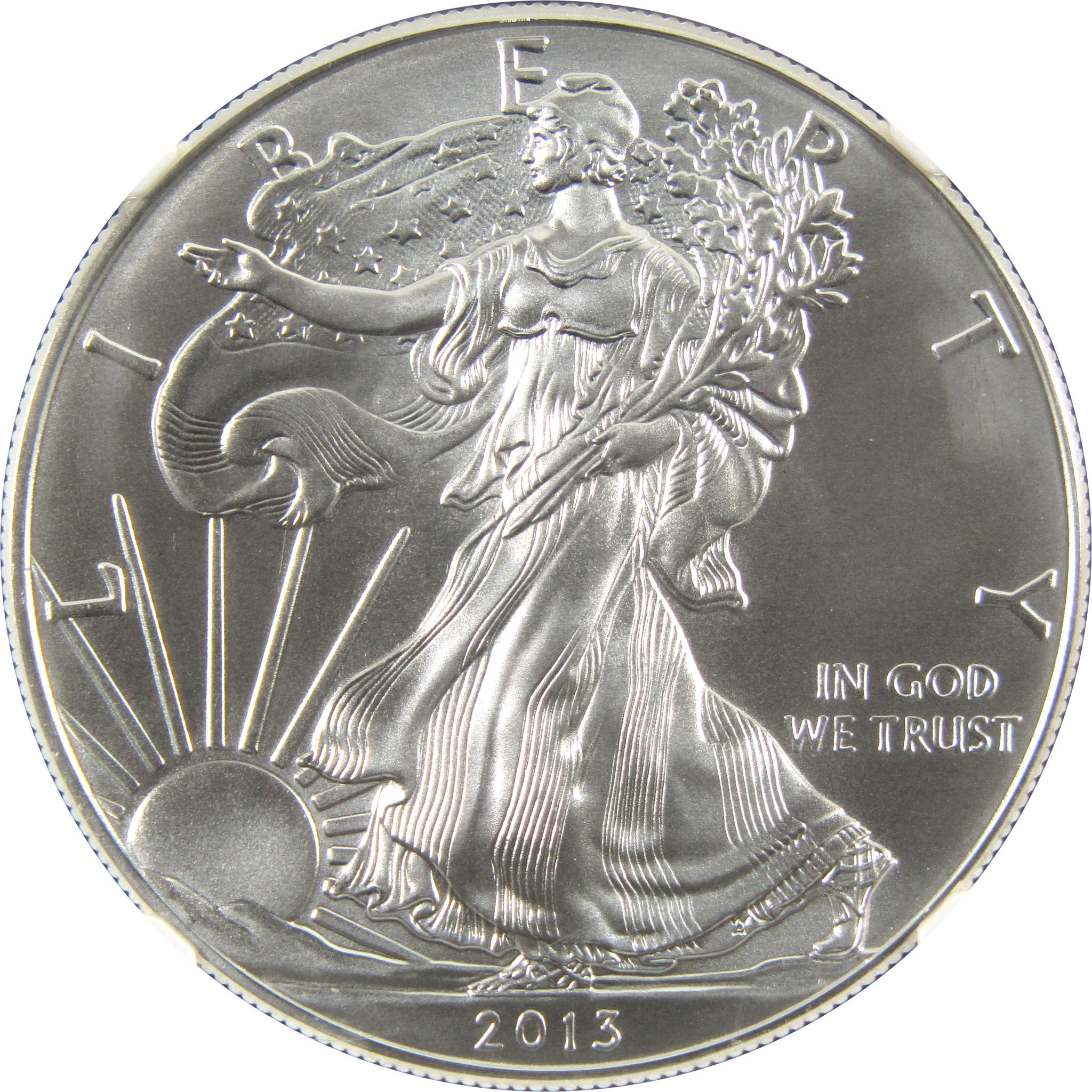 2013 American Eagle Dollar MS 70 NGC 1 oz .999 Silver SKU:CPC4762