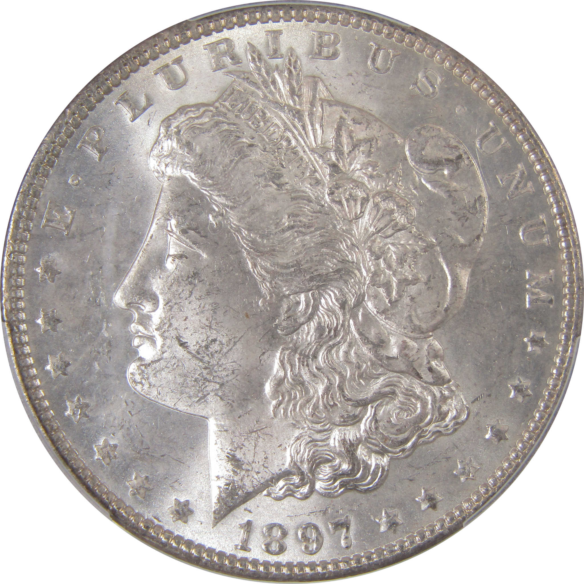 1897 Morgan Dollar MS 64 PCGS Silver Uncirculated $1 Coin SKU:I17200 - Morgan coin - Morgan silver dollar - Morgan silver dollar for sale - Profile Coins &amp; Collectibles