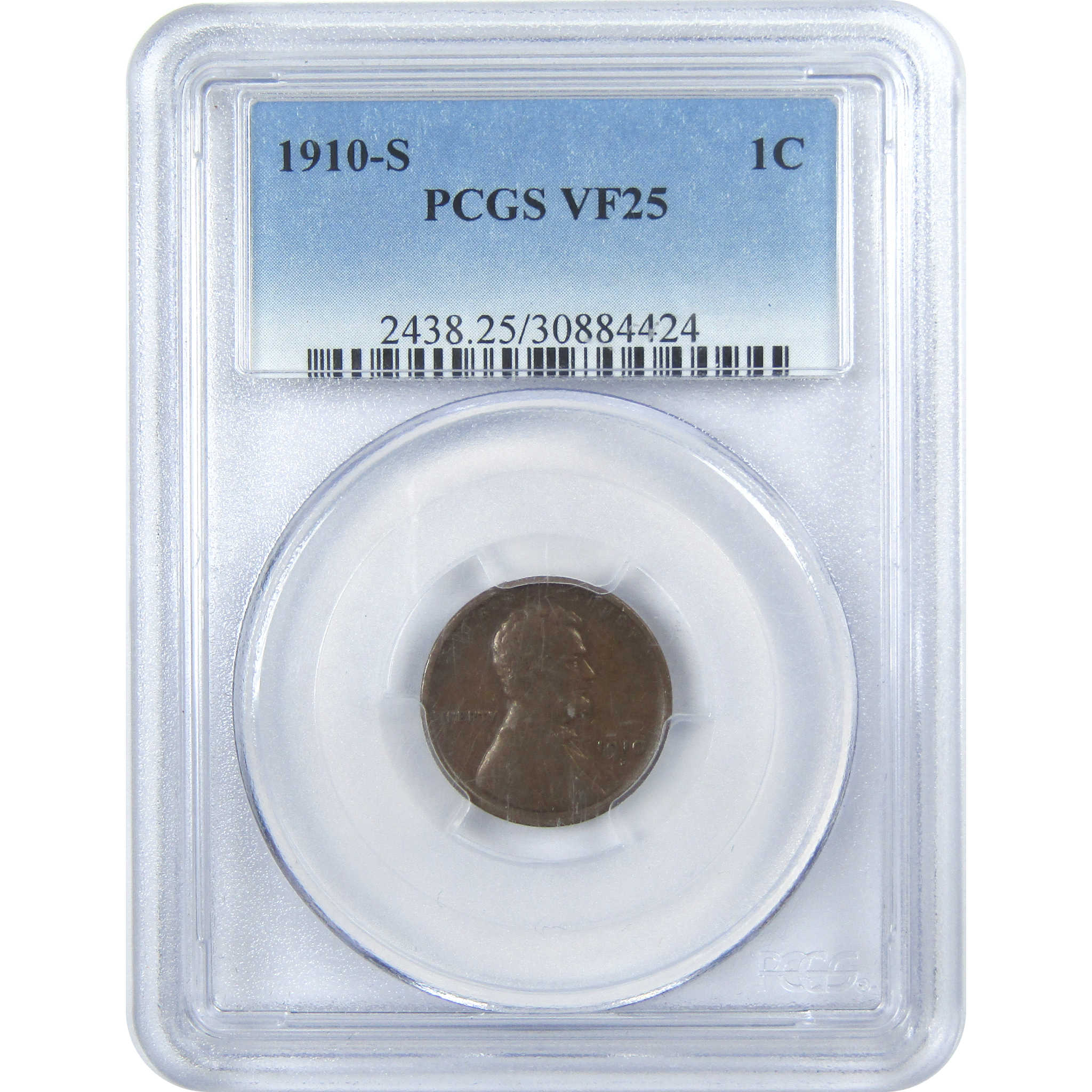 1910 S Lincoln Wheat Cent VF 25 PCGS Penny 1c Coin SKU:I16605