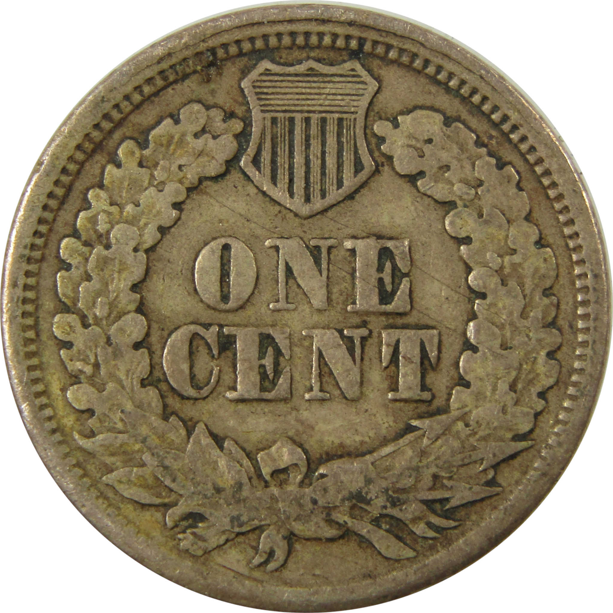 1863 Indian Head Cent F Fine Details Penny 1c Coin SKU:CP1196