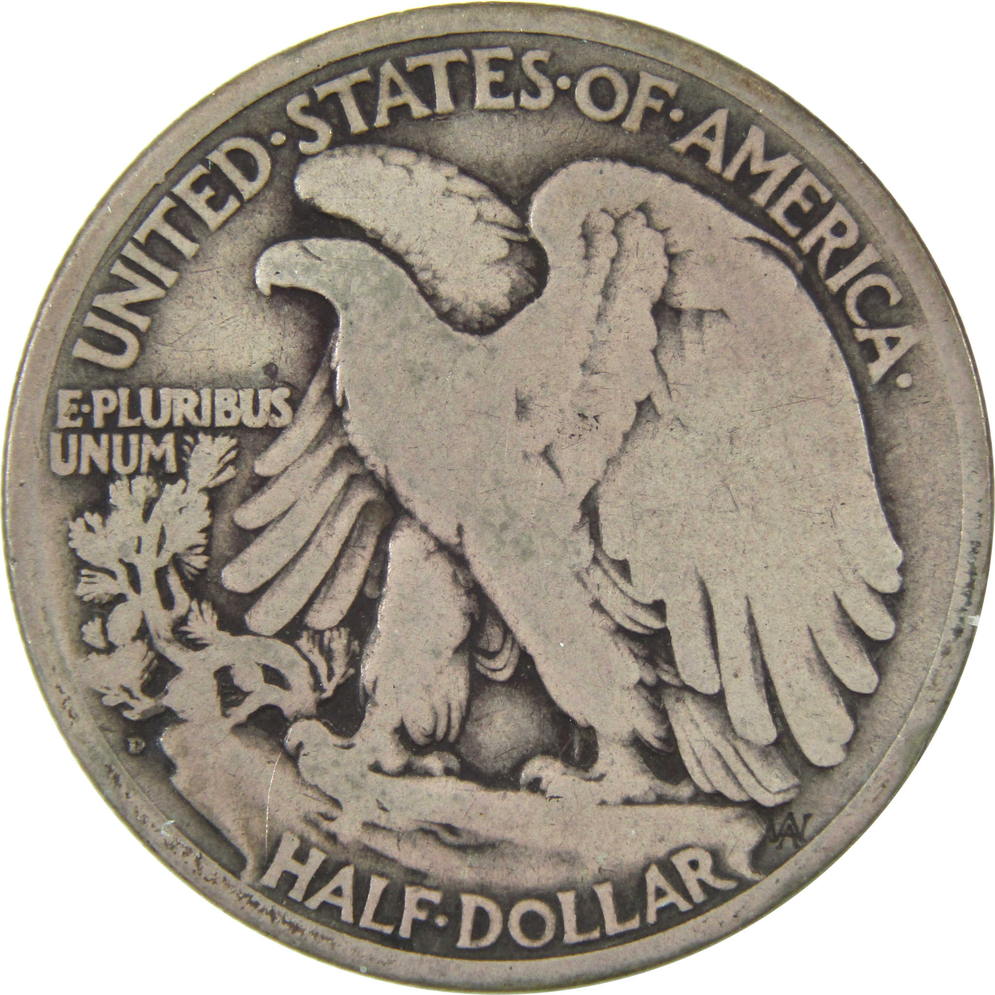 1919 D Liberty Walking Half Dollar VG Very Good Silver 50c SKU:I14911