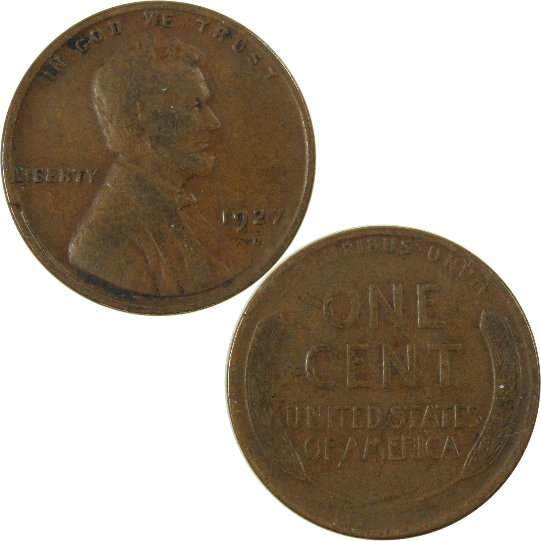 1927 D Lincoln Wheat Cent F Fine Penny 1c Coin SKU:I27196