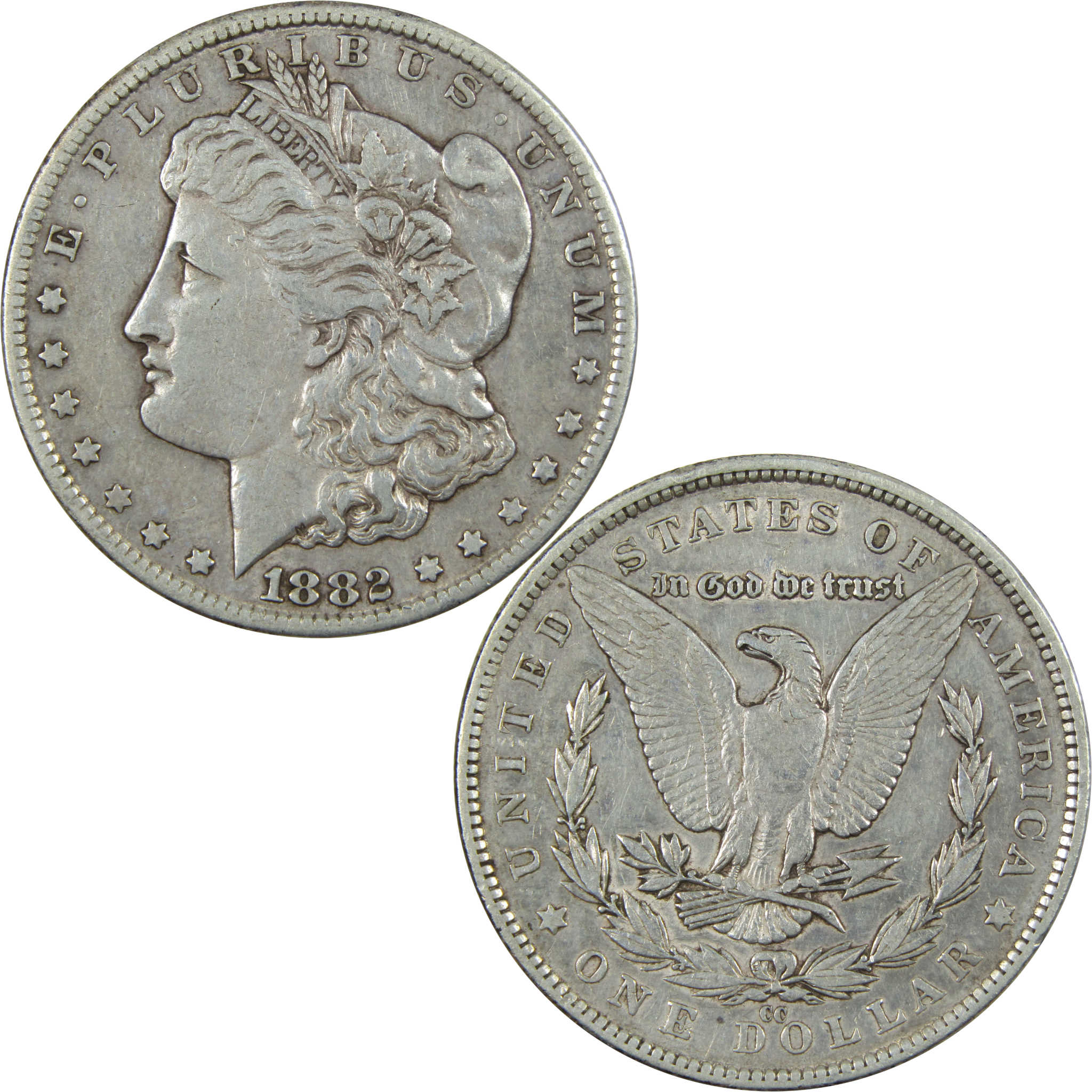 1882 CC Morgan Dollar XF EF Extremely Fine Silver $1 Coin SKU:I14081 - Morgan coin - Morgan silver dollar - Morgan silver dollar for sale - Profile Coins &amp; Collectibles