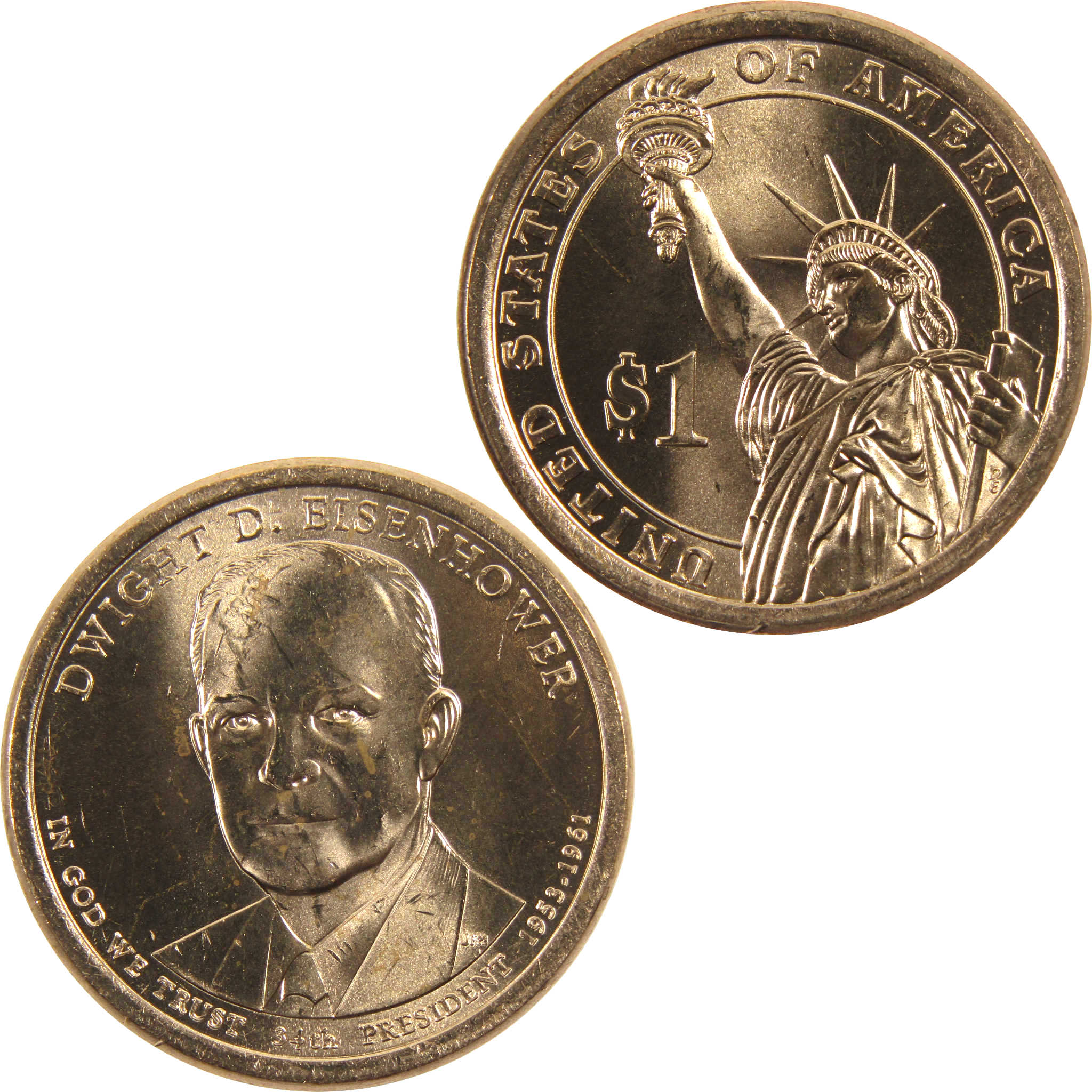 2015 P Dwight D Eisenhower Presidential Dollar BU Uncirculated $1 Coin