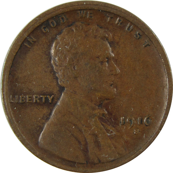 1916 S Lincoln Wheat Cent XF EF Extremely Fine 1c Coin SKU:I28643