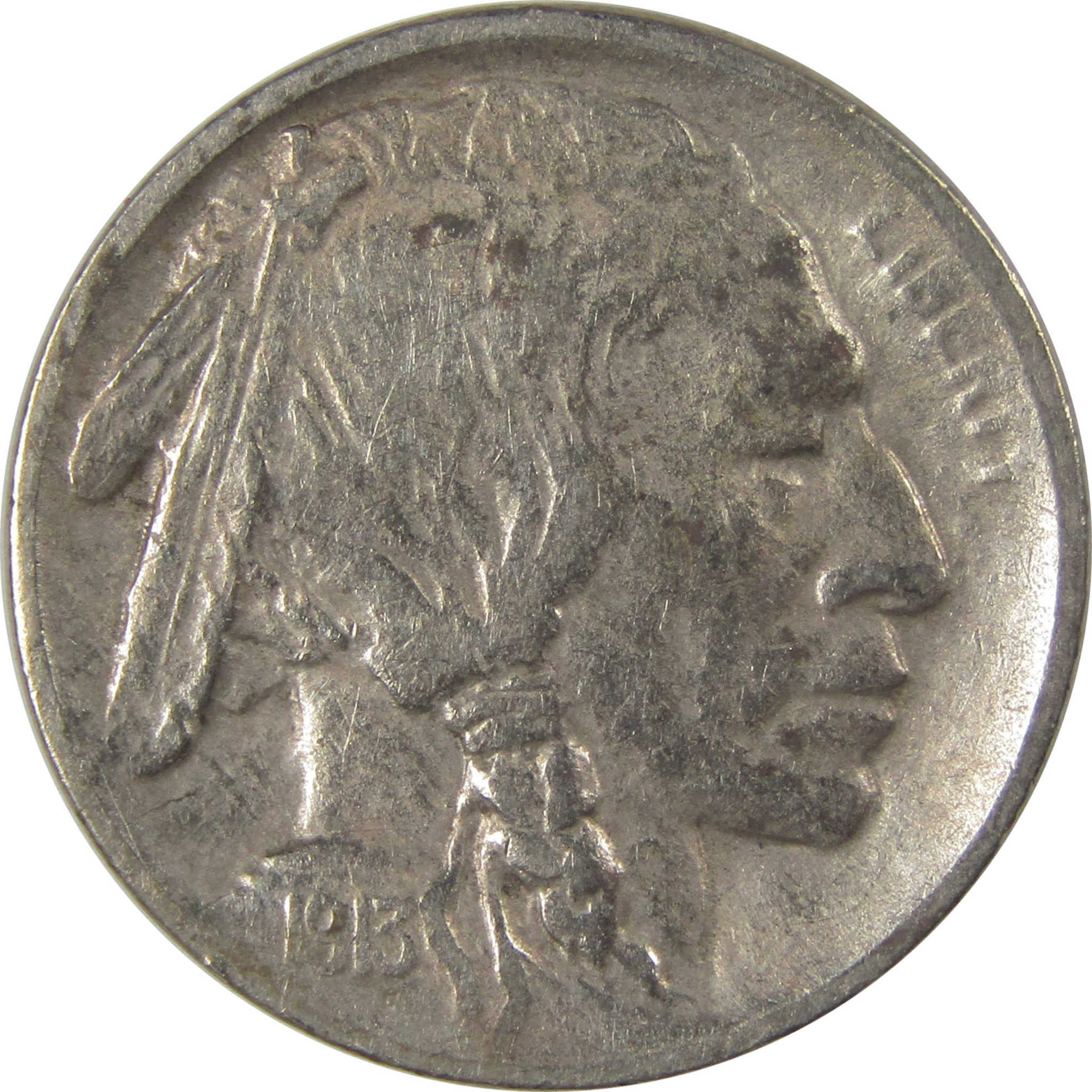 1913 S Type 1 Buffalo Nickel VF Very Fine Details 5c Coin SKU:I22875
