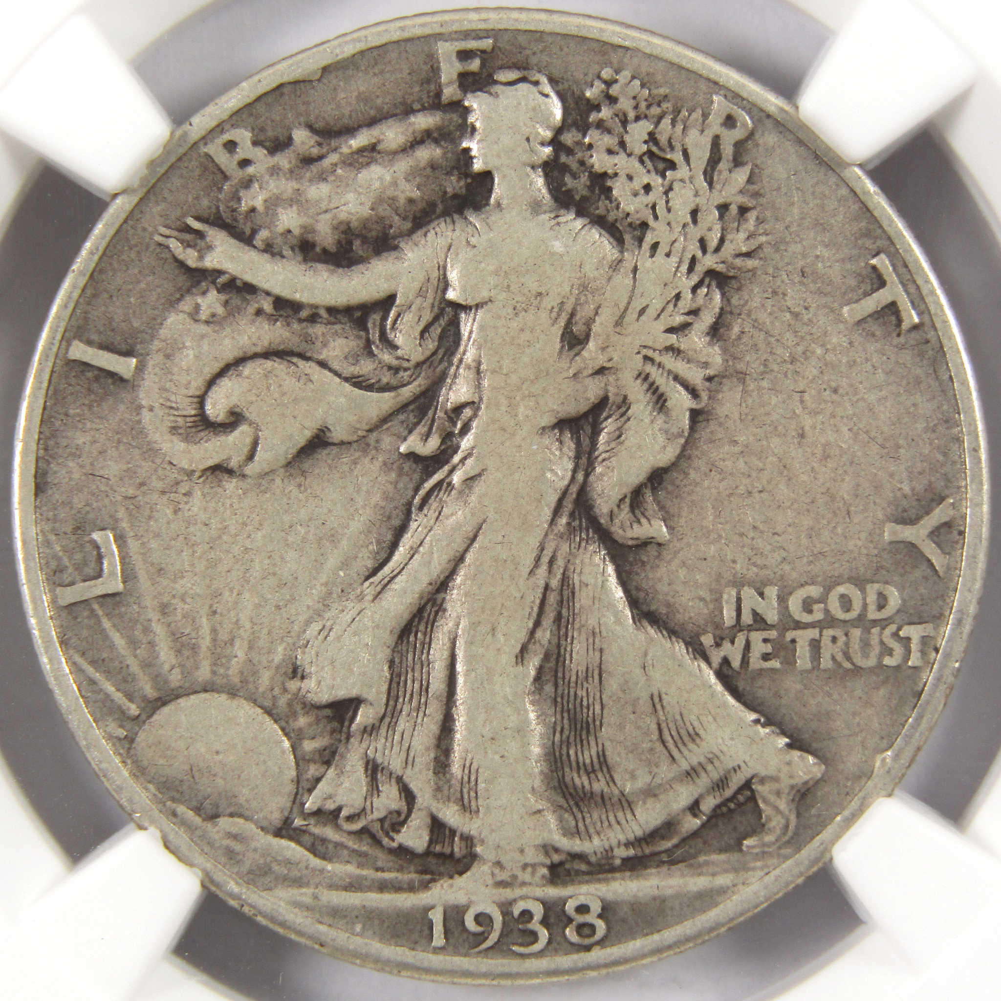 1938 D Liberty Walking Half Dollar F 15 NGC Silver 50c Coin SKU:I9472